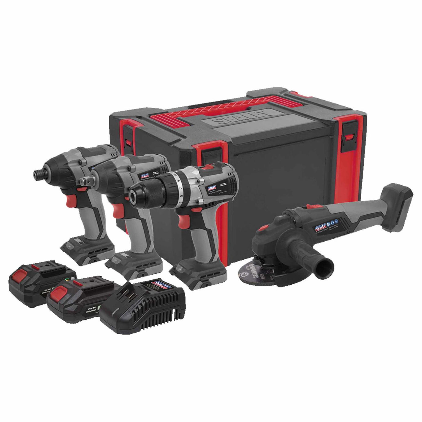 Sealey Brushless Tool Combo 4 x 20V SV20 Series - 2 Batteries