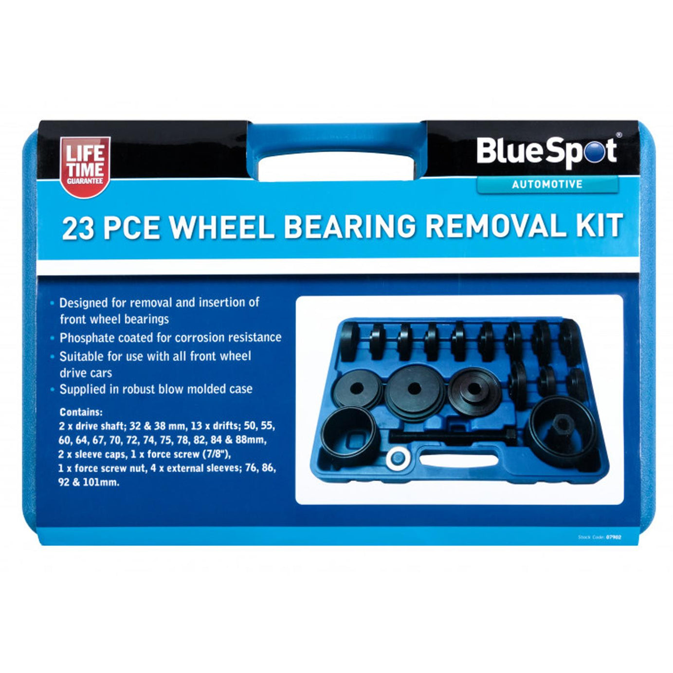 BlueSpot 23Pc Wheel Bearing Removal & Installation Tool Kit Universal Front Wheel Drive