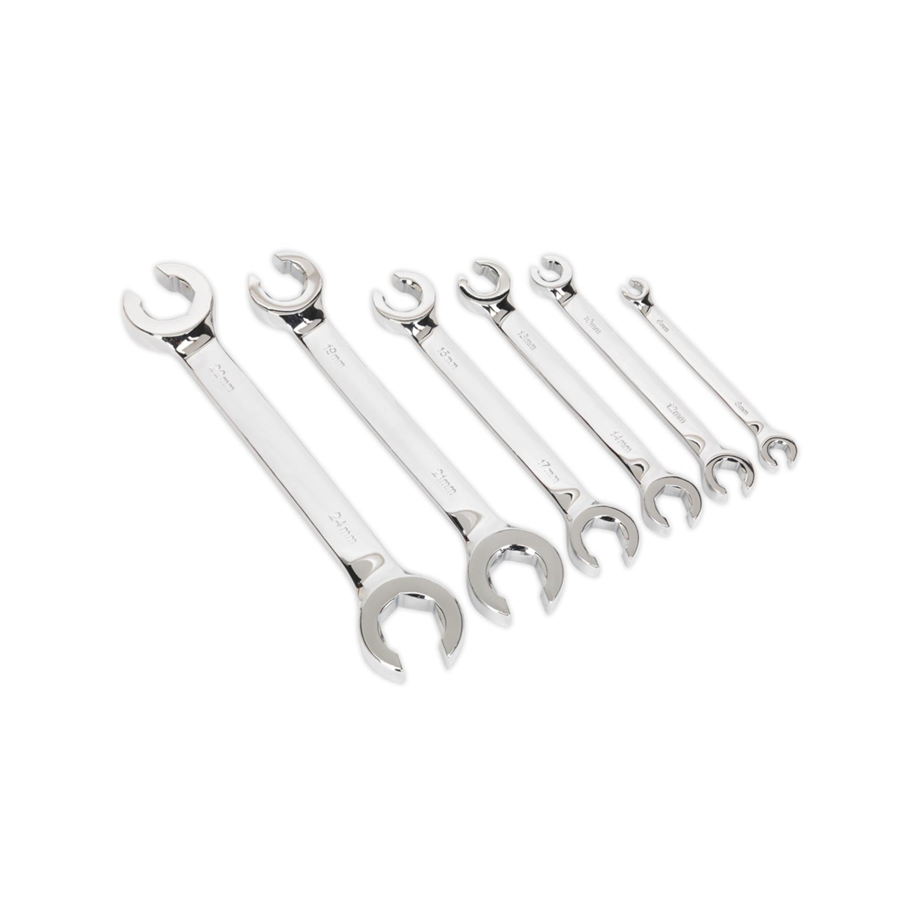 Sealey Flare Nut Spanner Set 6pc Metric