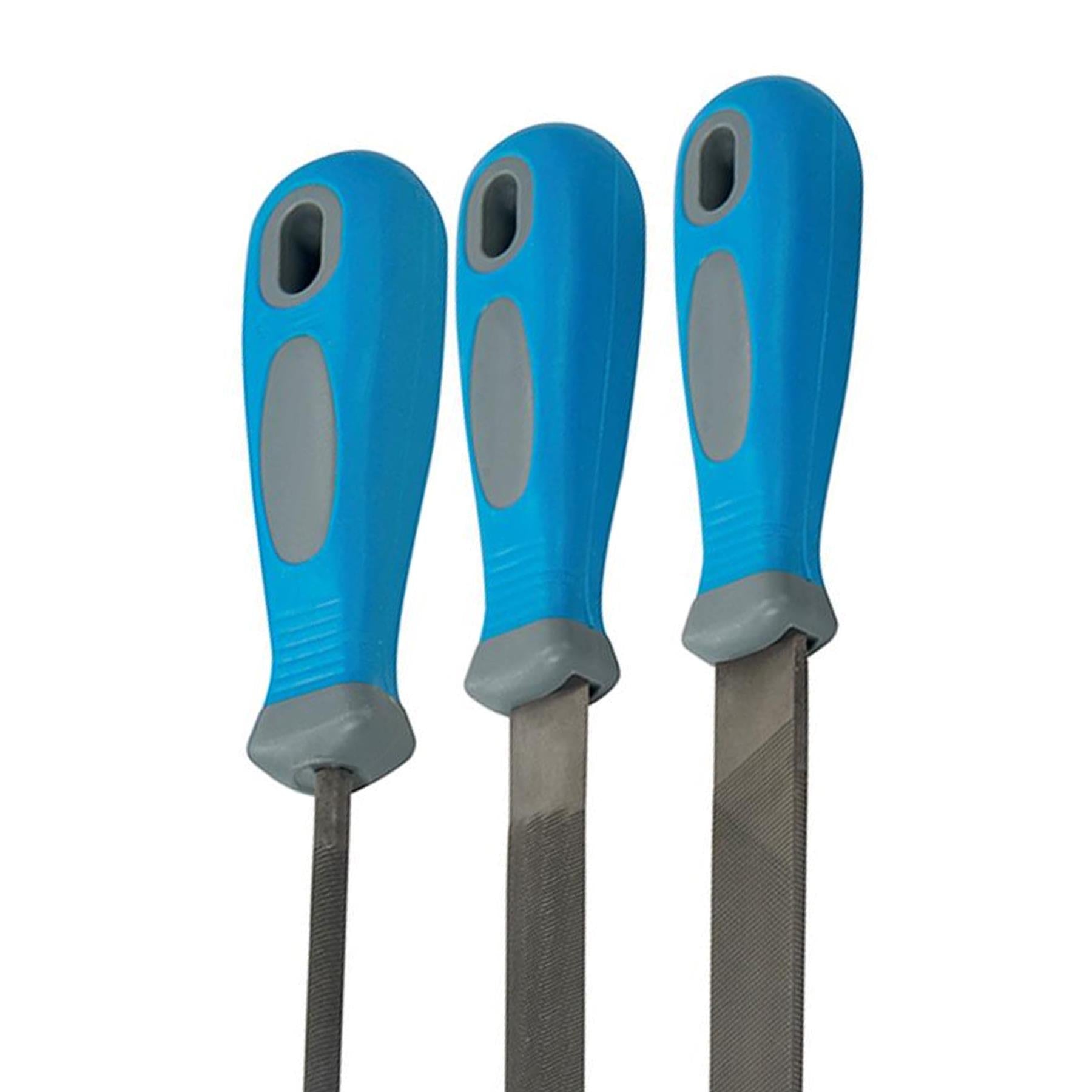 3 Piece 250mm Professional Flat, Half Round And Round File Metal Filing Set New