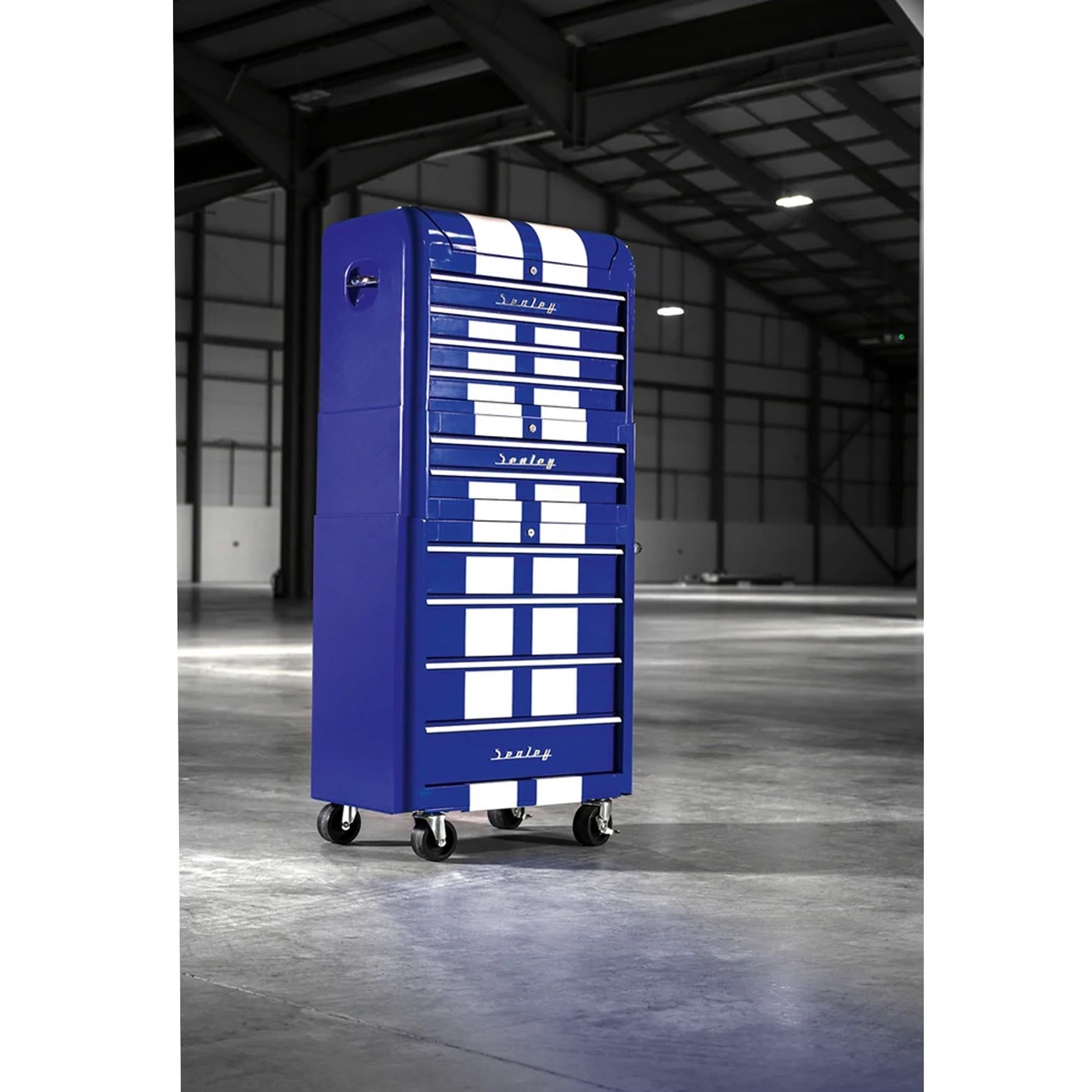 Sealey Retro Style Combination 10 Drawer - Blue/White Stripes