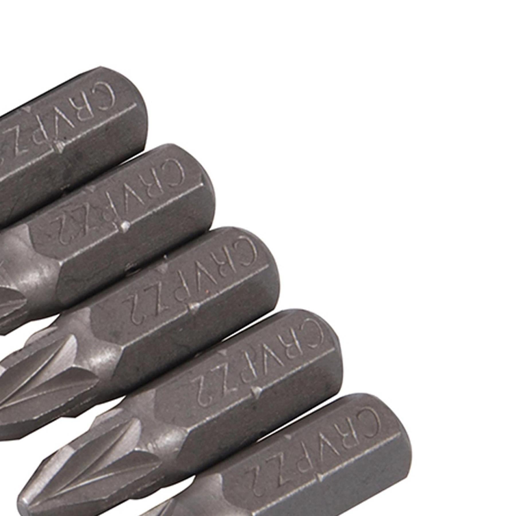 CR-V STEEL POZIDRIV SCREWDRIVER INSERT BITS Extra Tough Driver Screw PZ2