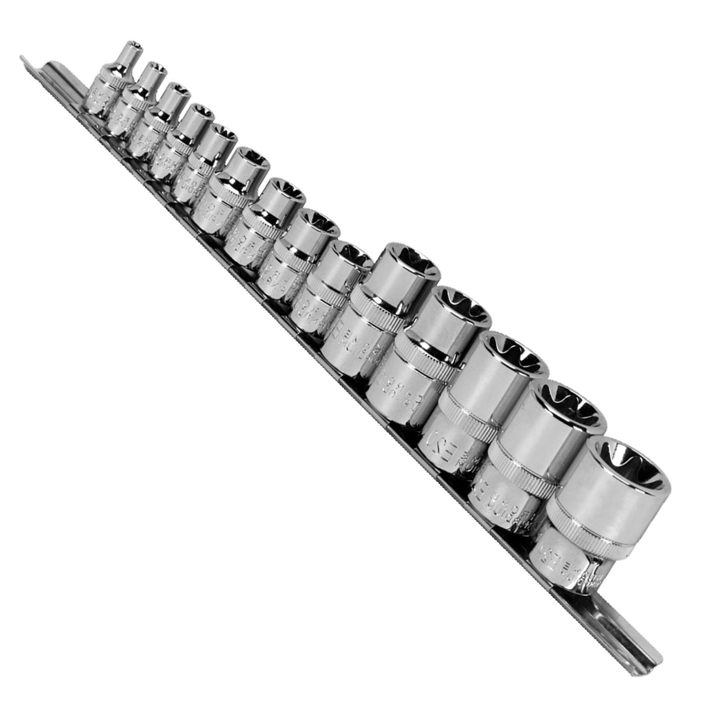 Sealey TRX-Star* Socket Set 14pc 1/4", 3/8" & 1/2"Sq Drive E4-E24