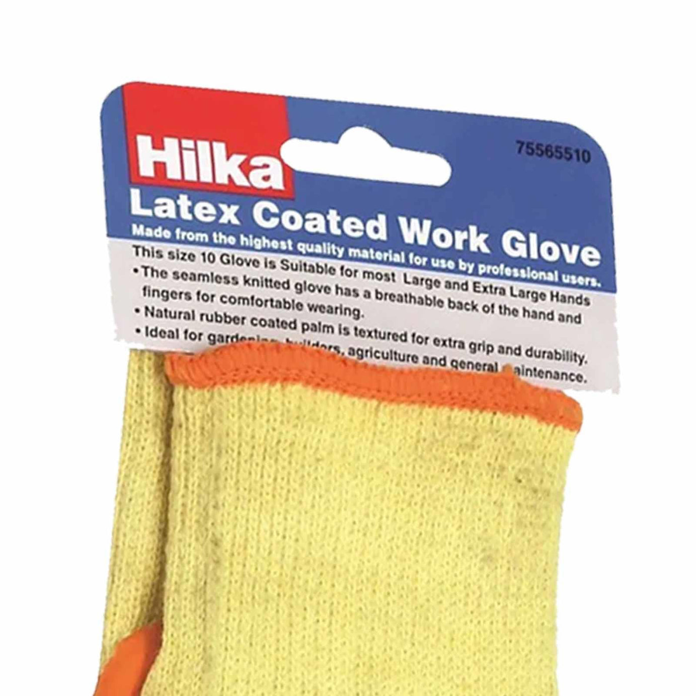 Orange Latex Coated Work Gloves