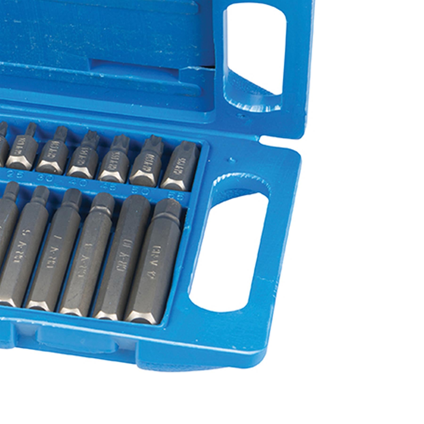 40Pce Hex, Torx & Spline Bit Set With Impact Screwdrivers And Ratchets