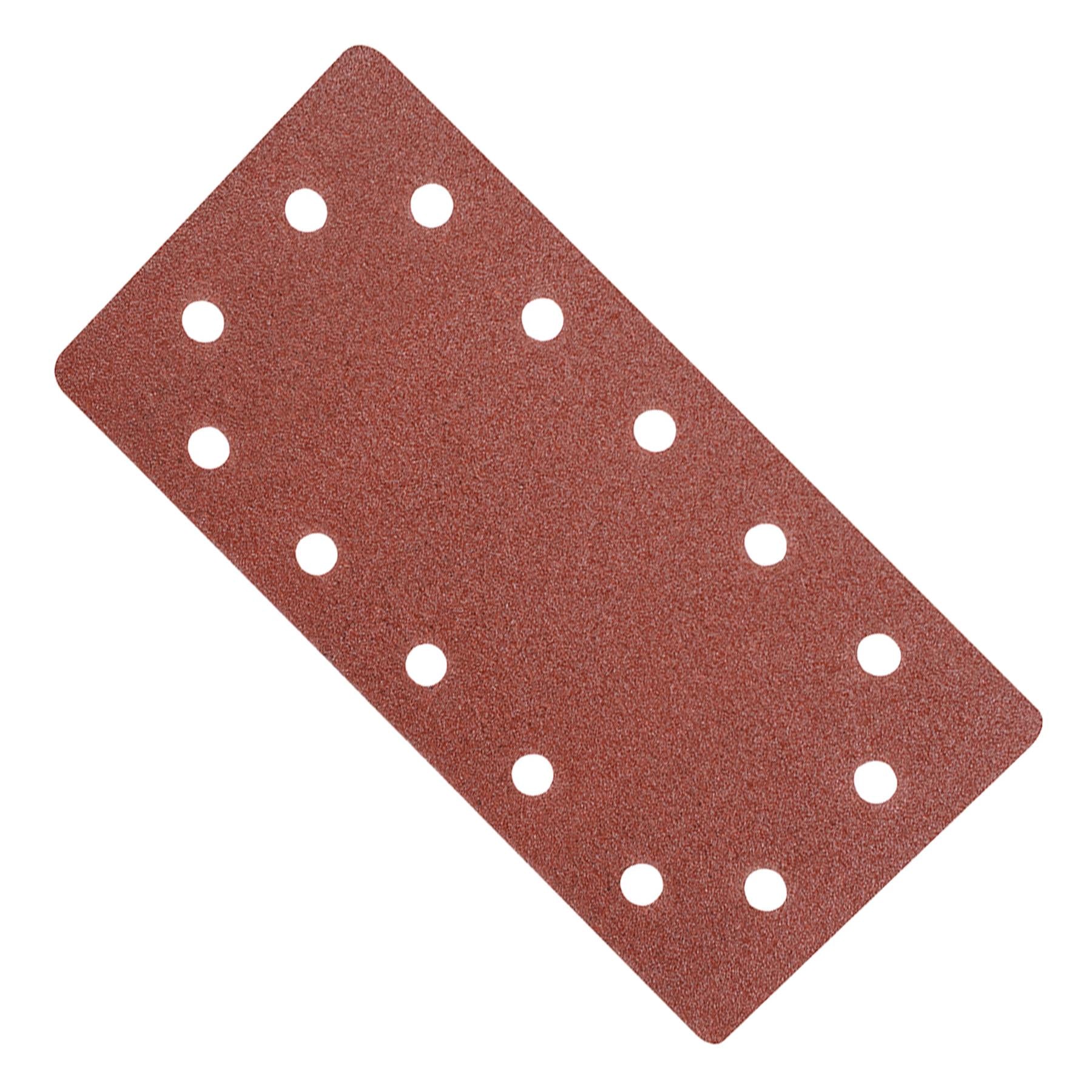 1/2 Punched Sanding Sheets 10Pk Grit 80 Hook & Loop Aluminium Oxide Construction