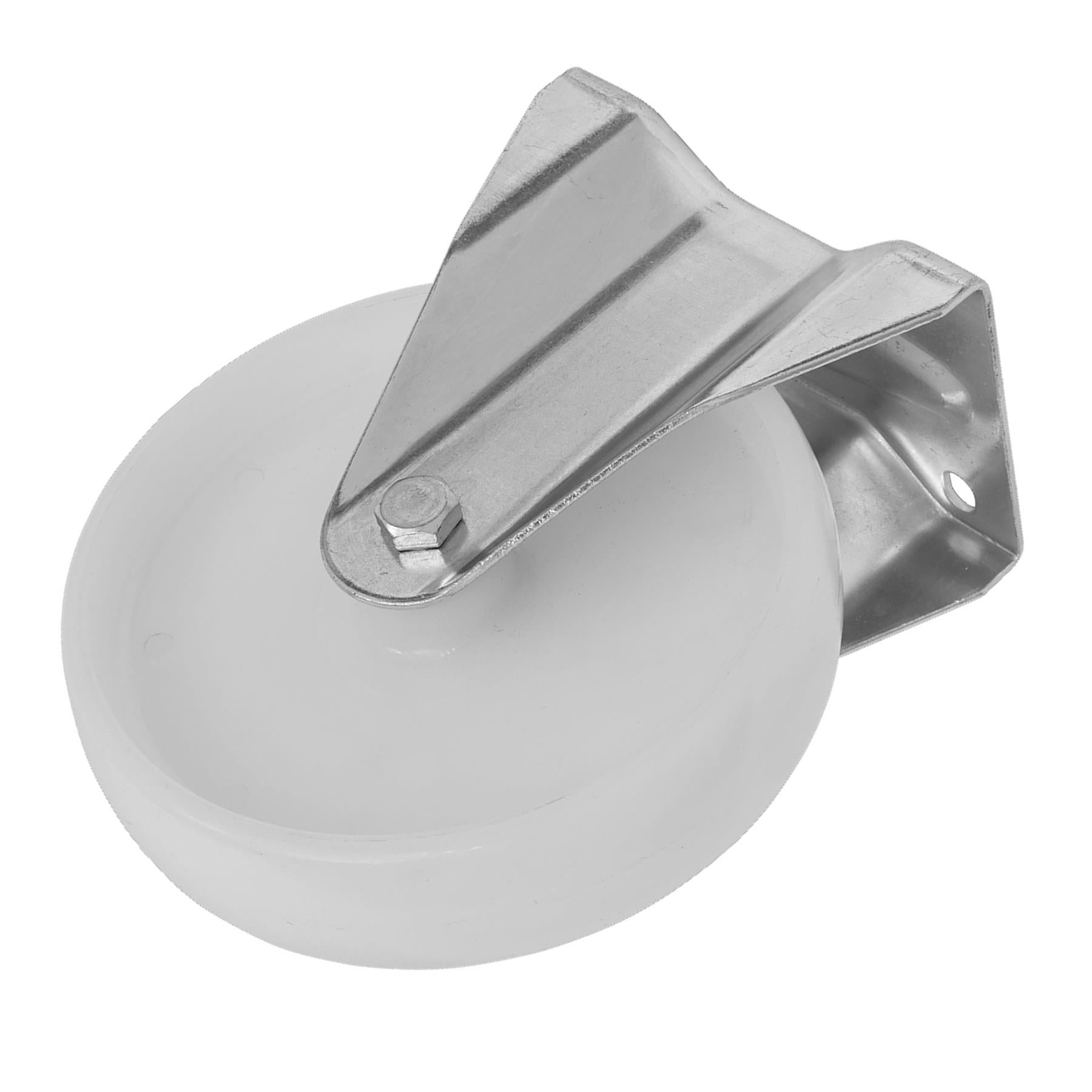 Sealey Heavy-Duty Nylon Castor Wheel Fixed Plate 125mm