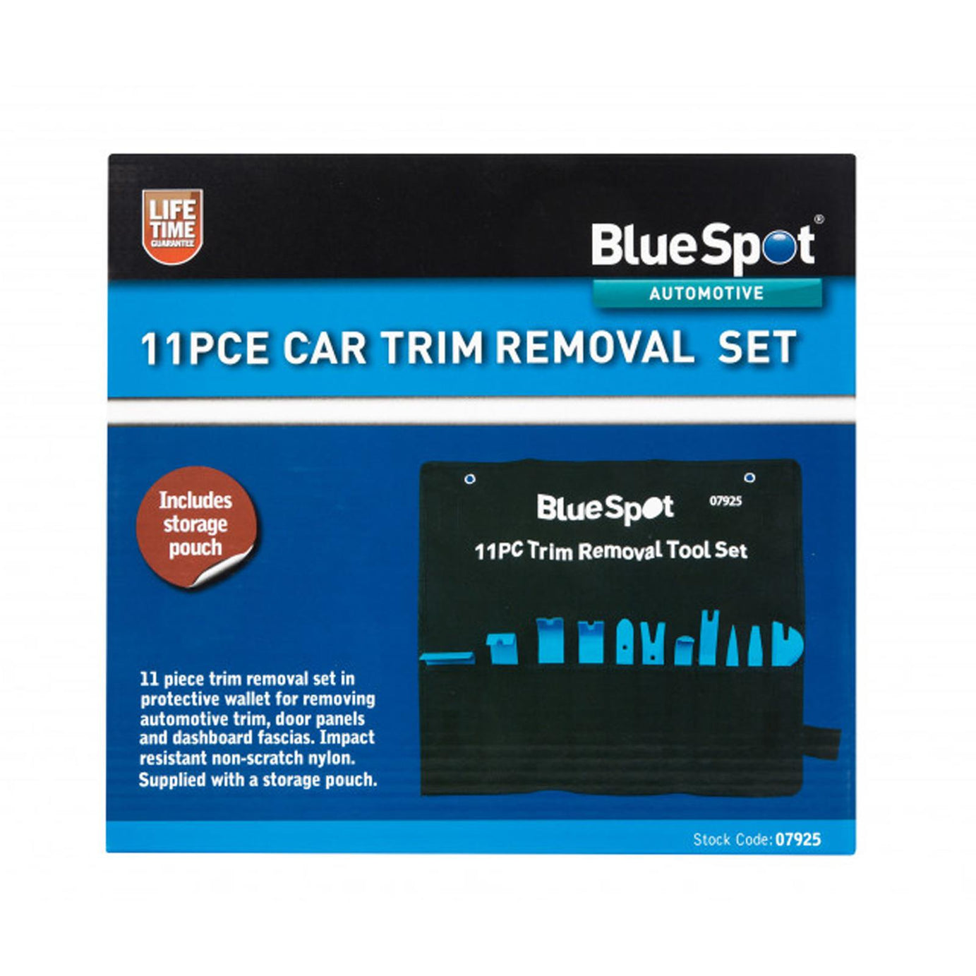 11pc Plastic Car Trim Panel Upholstery Removal Removers NonScratch Set BlueSpot