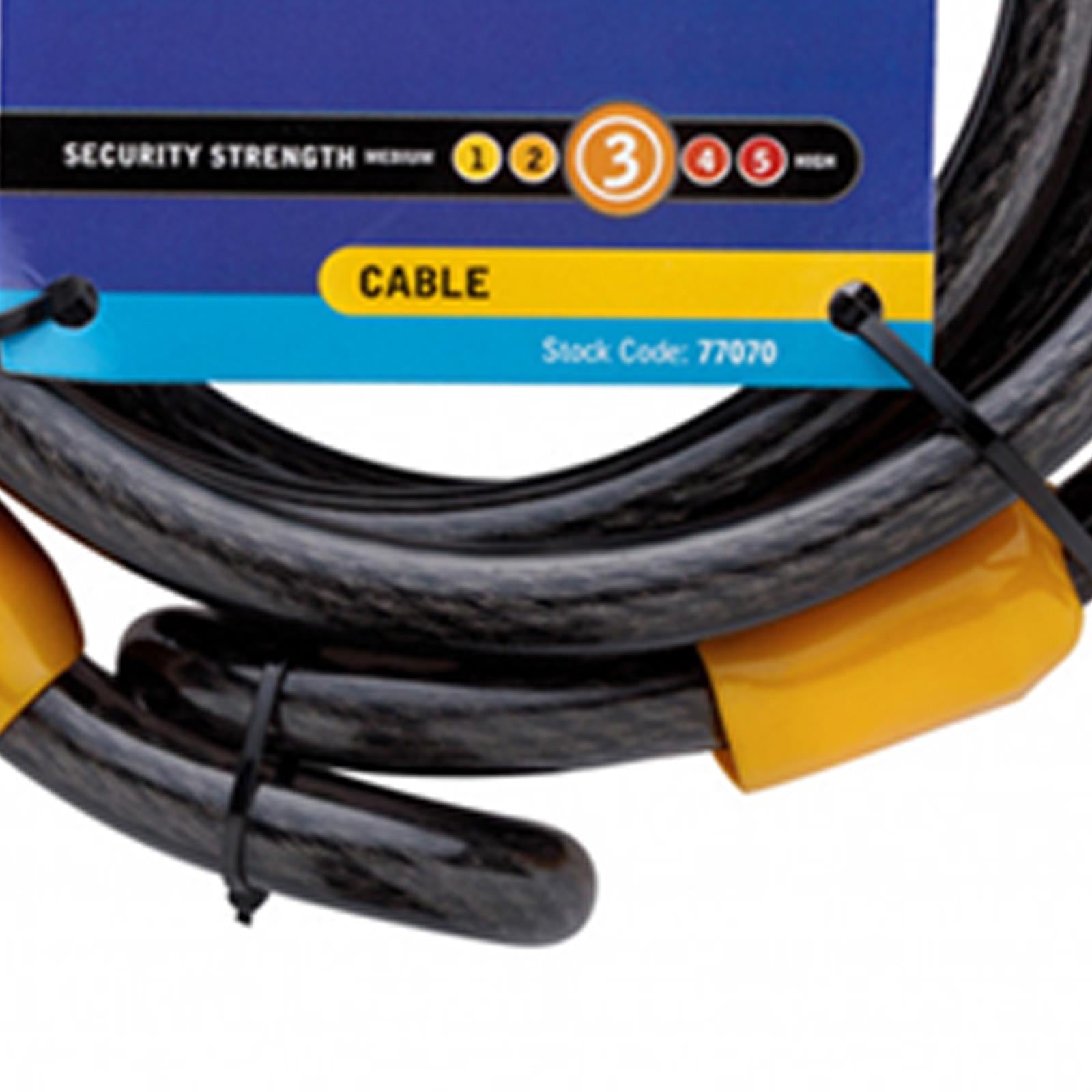 BlueSpot Double Loop Bicycle Cable Bike Security Lock Chain Steel Core 2.1m