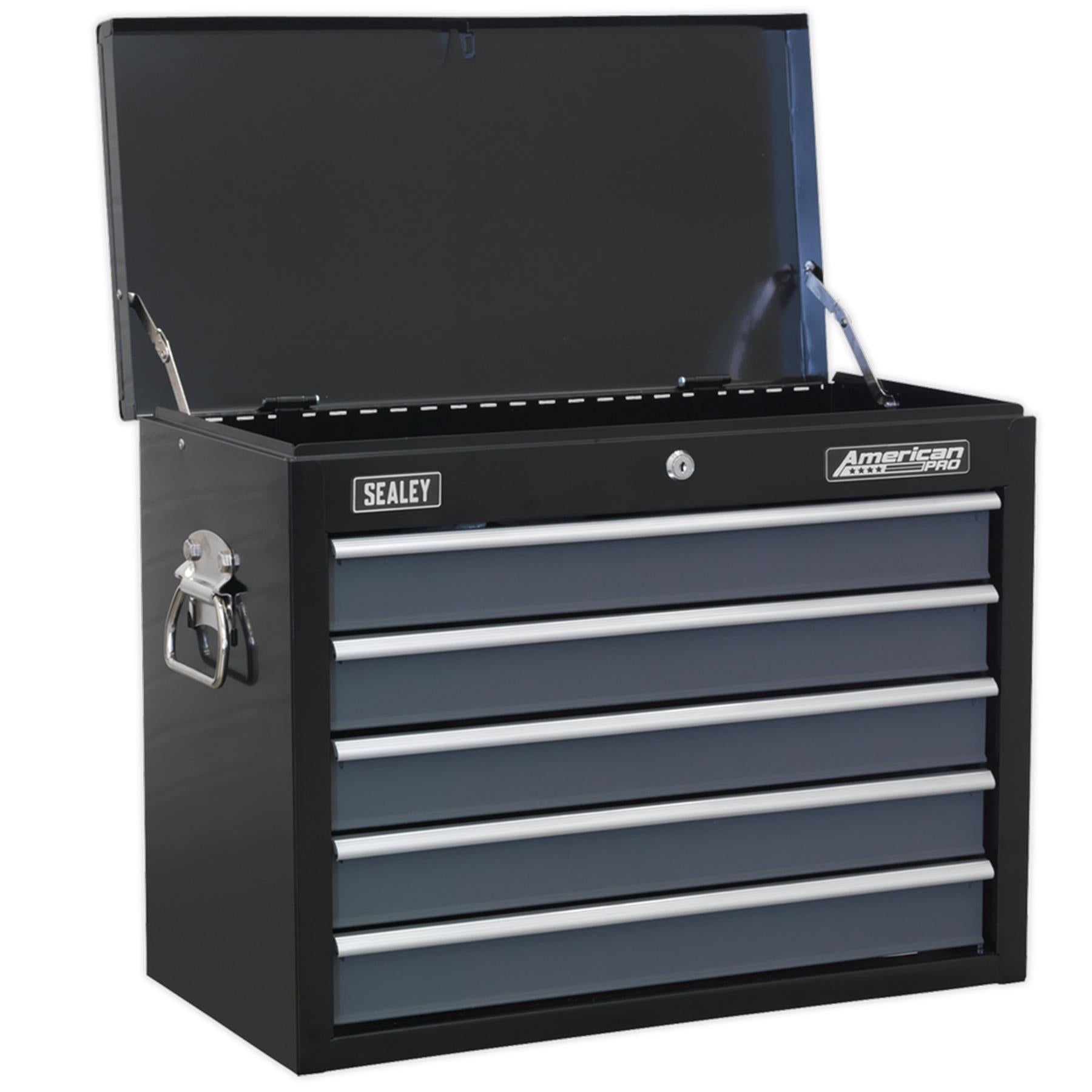 Sealey Topchest 5 Drawer with Ball Bearing Slides - Black/Grey