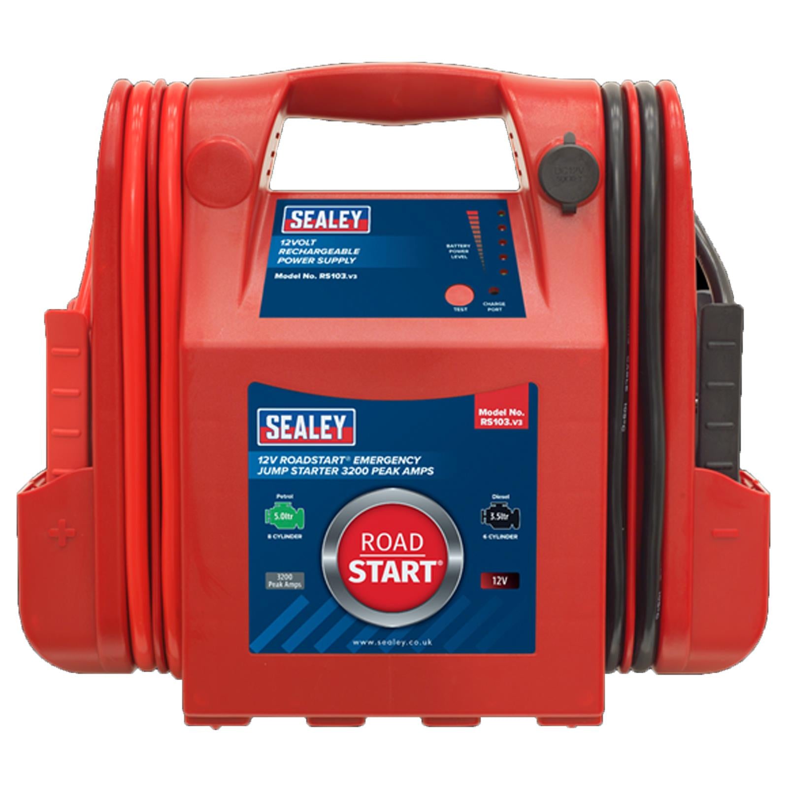 Sealey Roadstart Emergency Power Pack 12V 3200 Peak Amps Emergency Power Pack