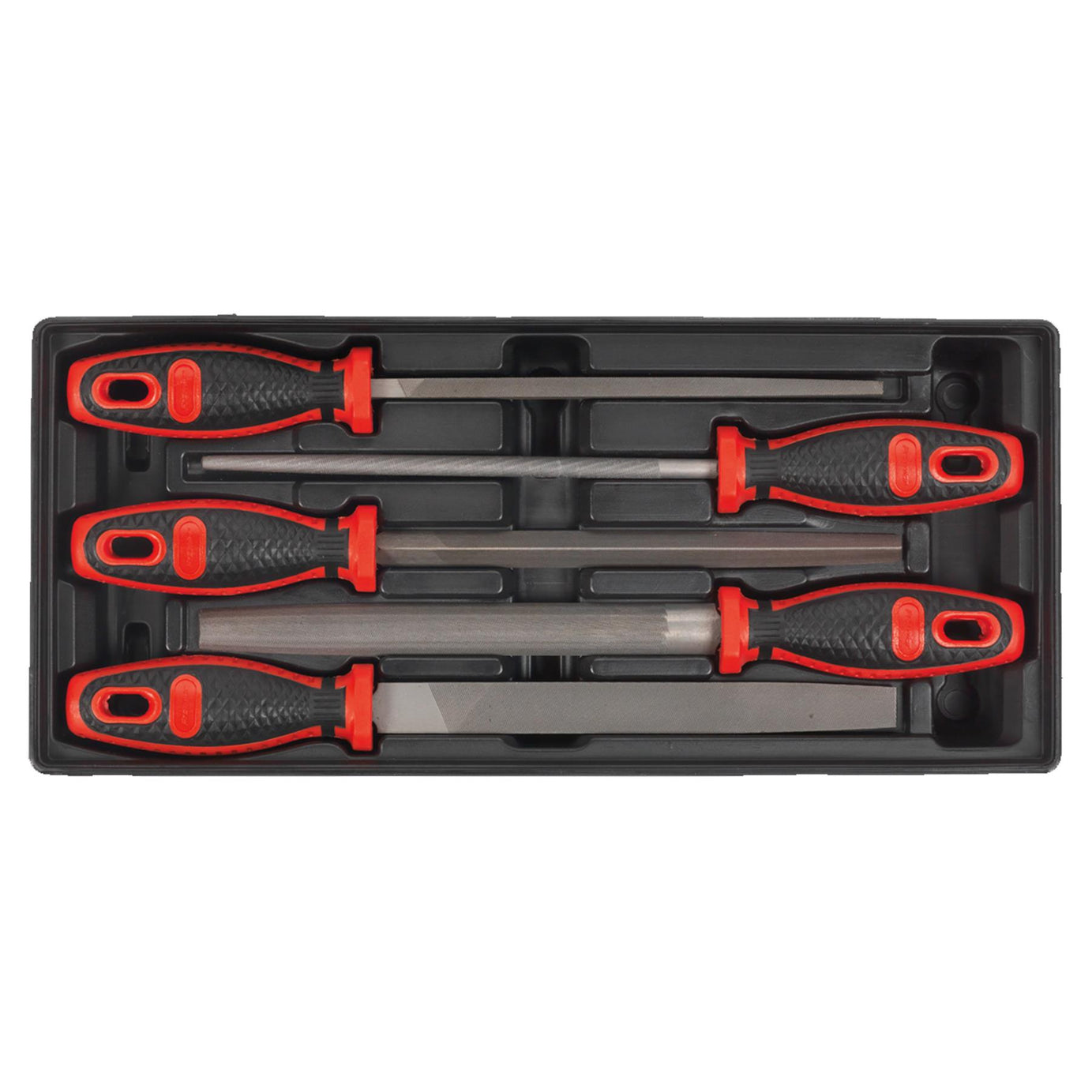 Tool Tray with Engineers File Set 5pc With Lifetime Guarantee Sealey