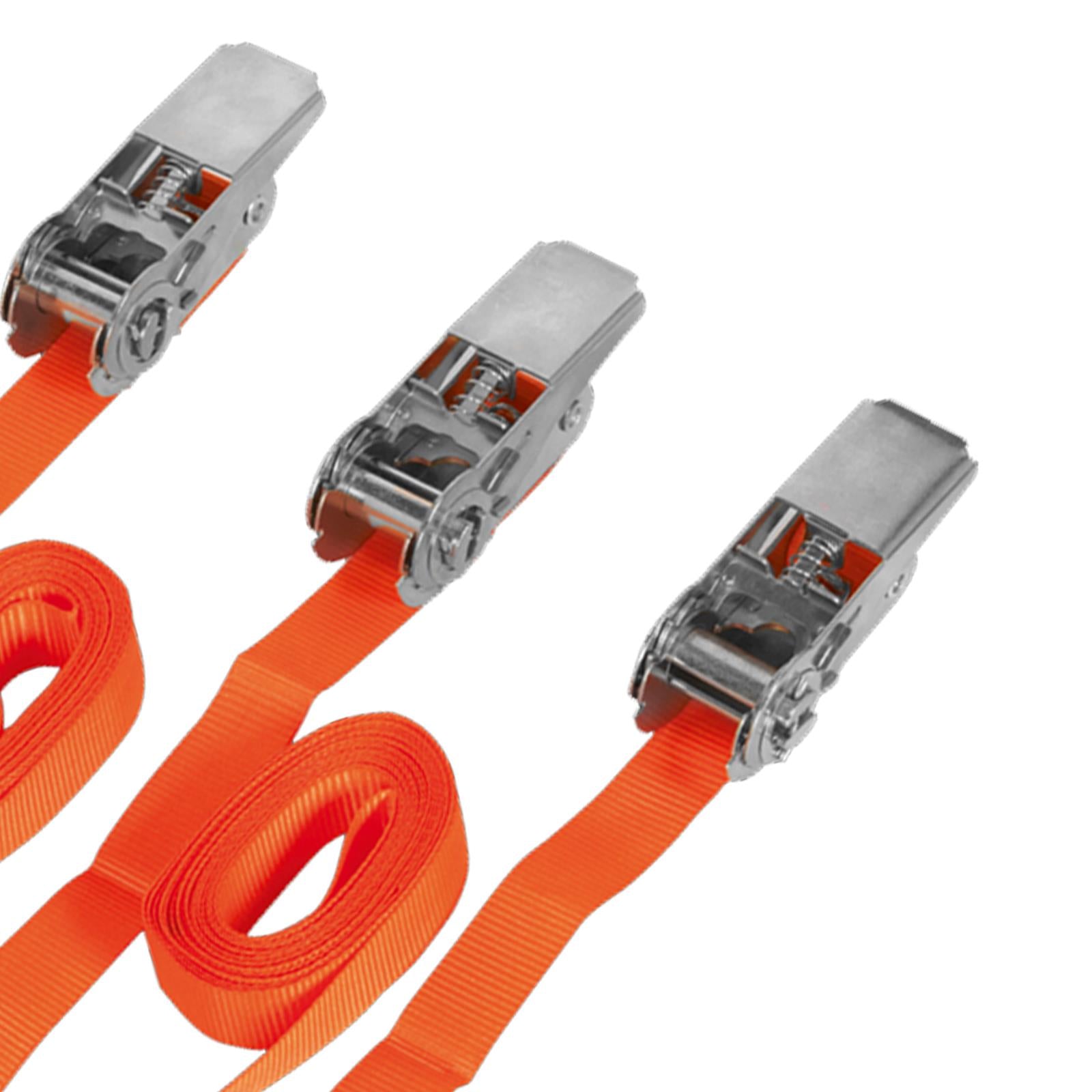 Sealey Ratchet Tie Down 25mm x 4m Polyester Webbing with S-Hooks 500kg Breaking Strength - 2 Pairs