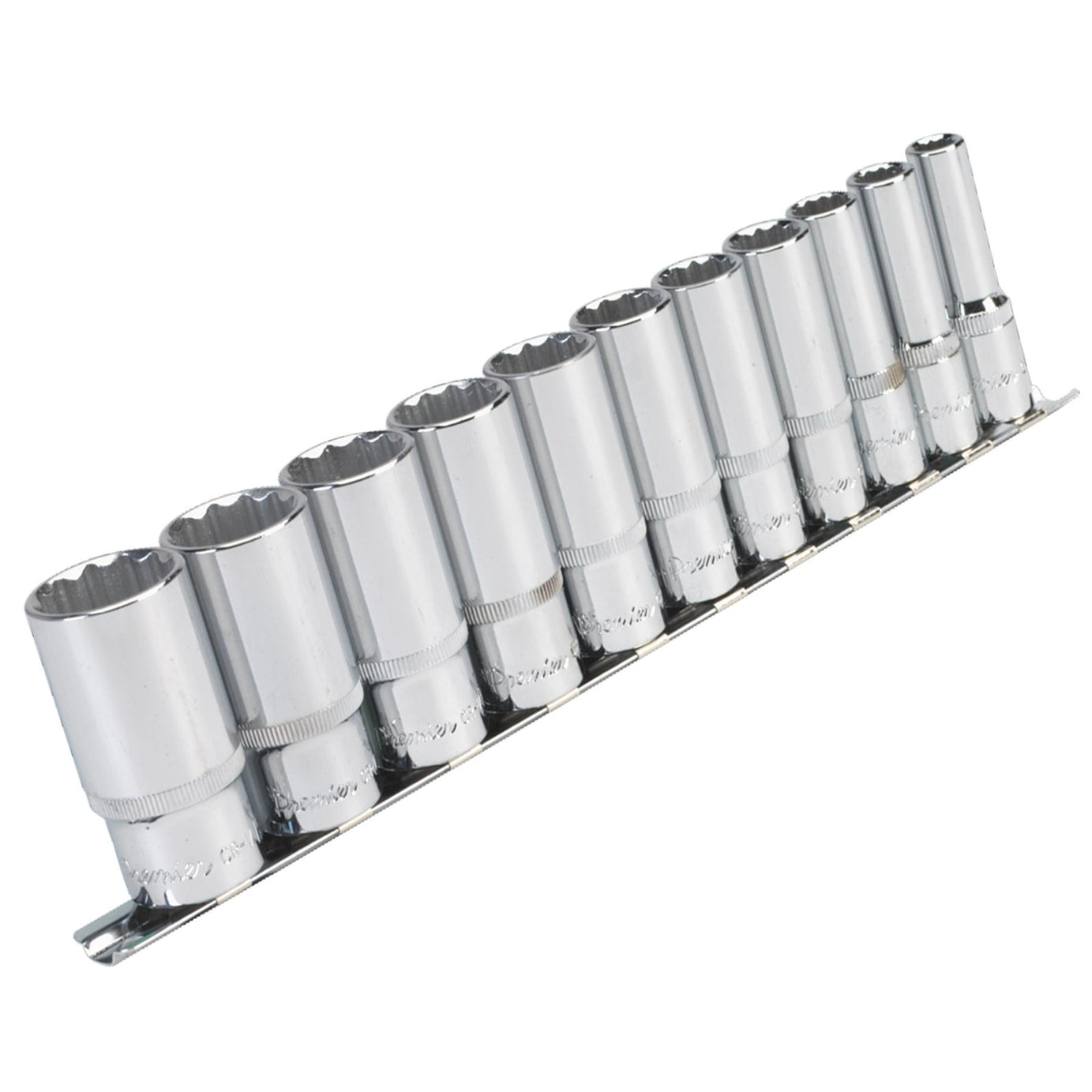 Sealey Socket Set 11pc 3/8"Sq Drive 12pt Deep WallDrive Imperial