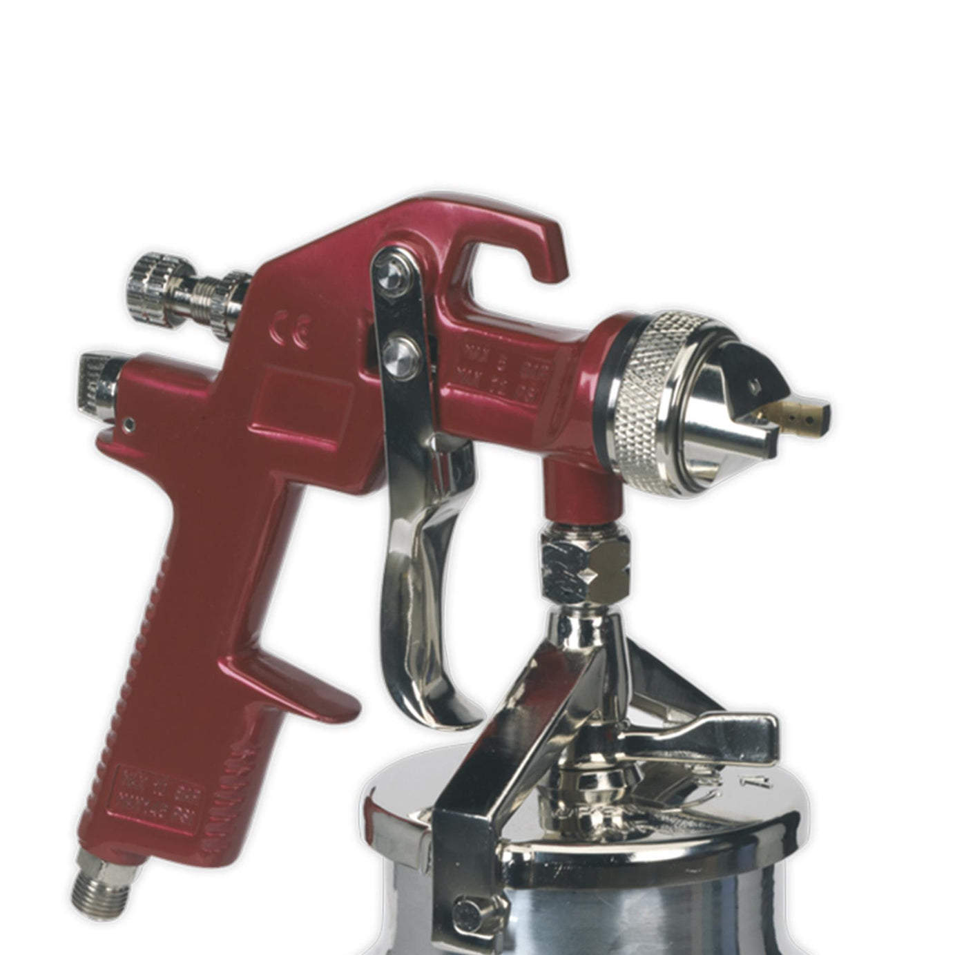 Sealey HVLP Suction Feed Spray Gun 1.7mm Set-Up