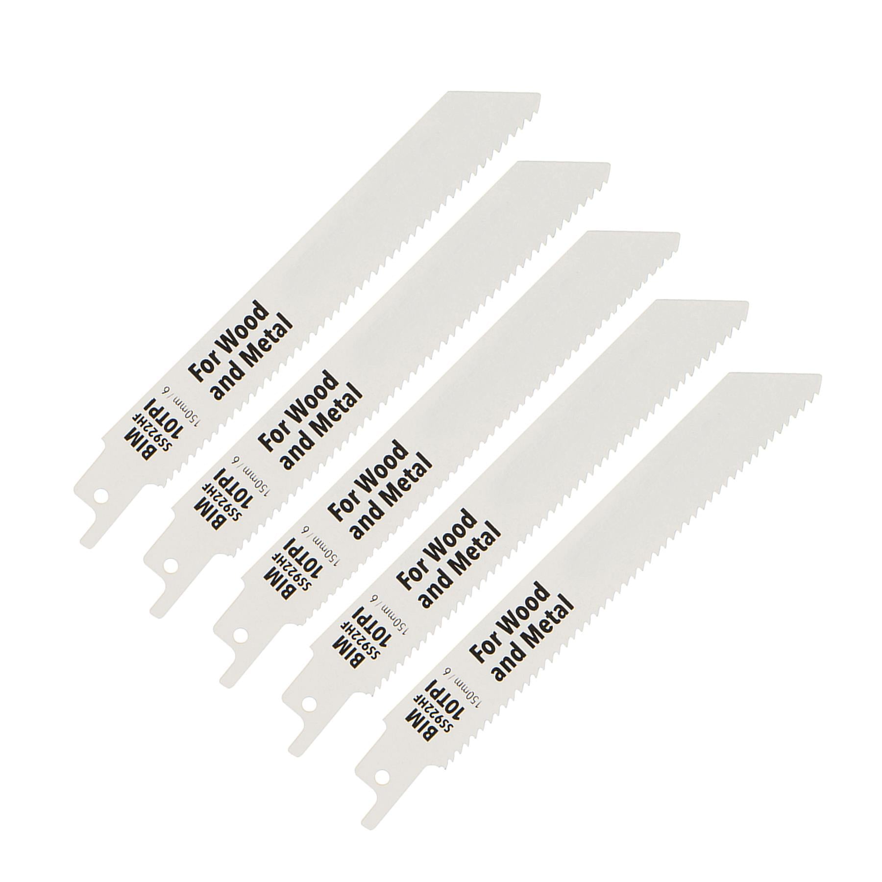Recip Saw Blades For Wood 5Pk Hcs 10Tpi - 150mm Cutting Recipro Saw 5Pk