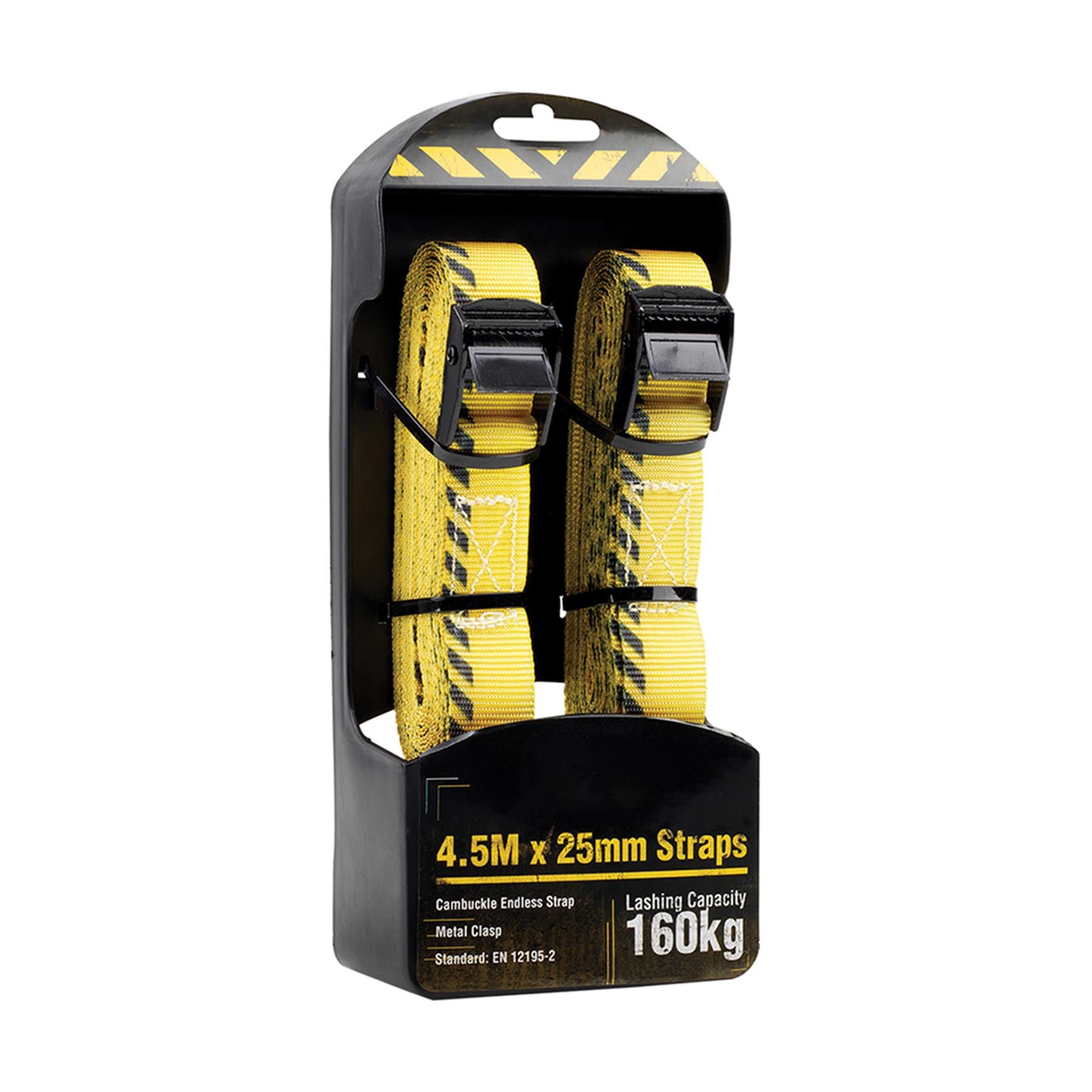 Van Vault Endless Strap 2pk 4.5m x 25mm Black Metal Clasp