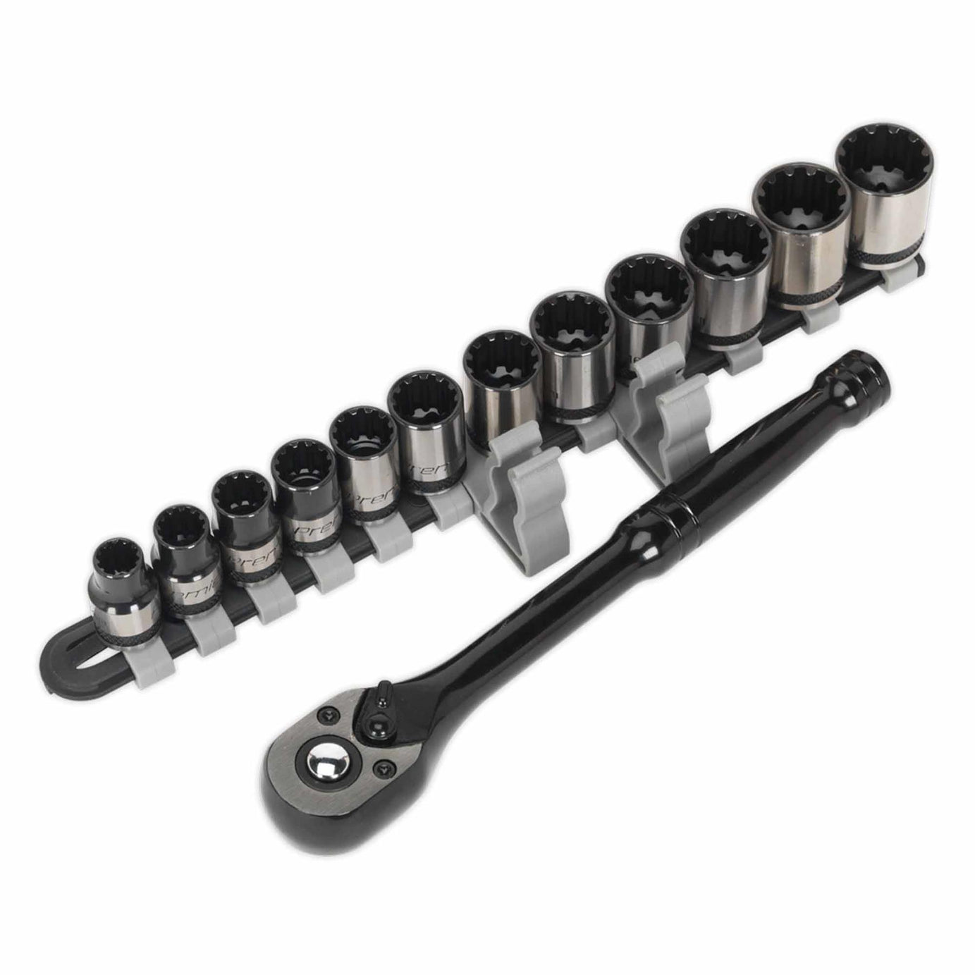 Sealey Socket Set 13pc 3/8"Sq Drive Total Drive Black Series
