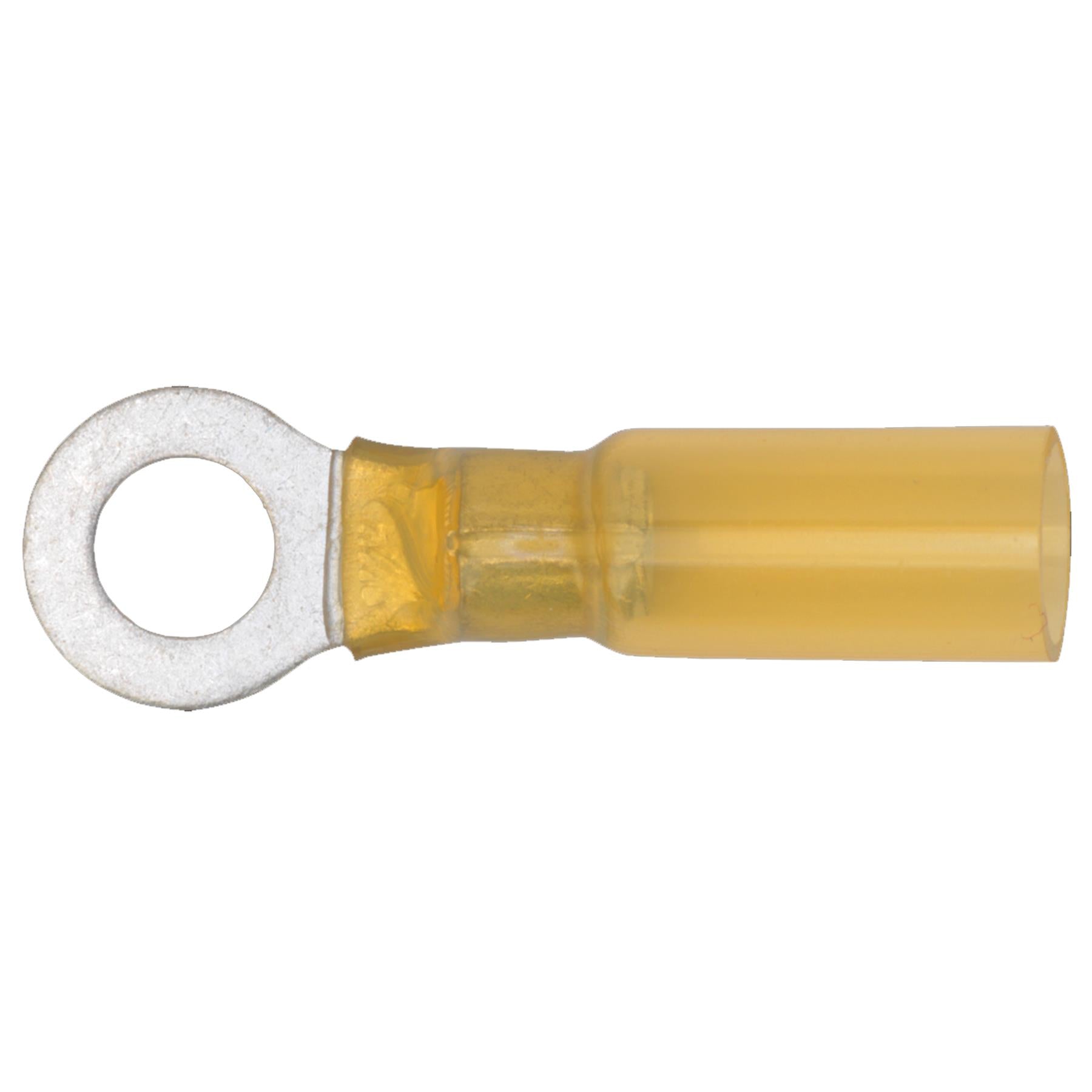 Heat Shrink Ring Terminal 6.4mm Yellow Pack of 25 Sealey