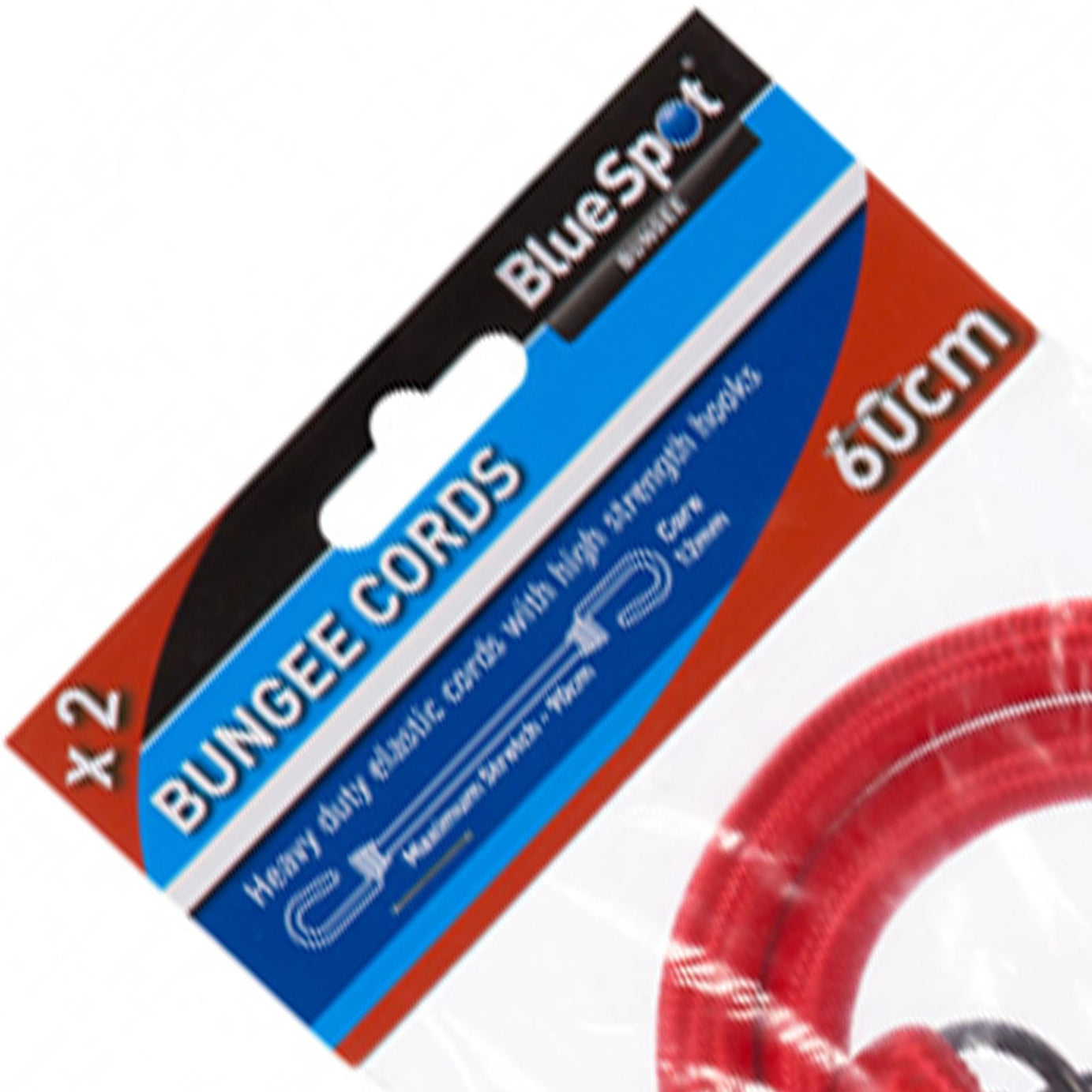 2x 24" 60cm Heavy Duty Bungee Cord Luggage Straps Elastic Hook Camping BlueSpot