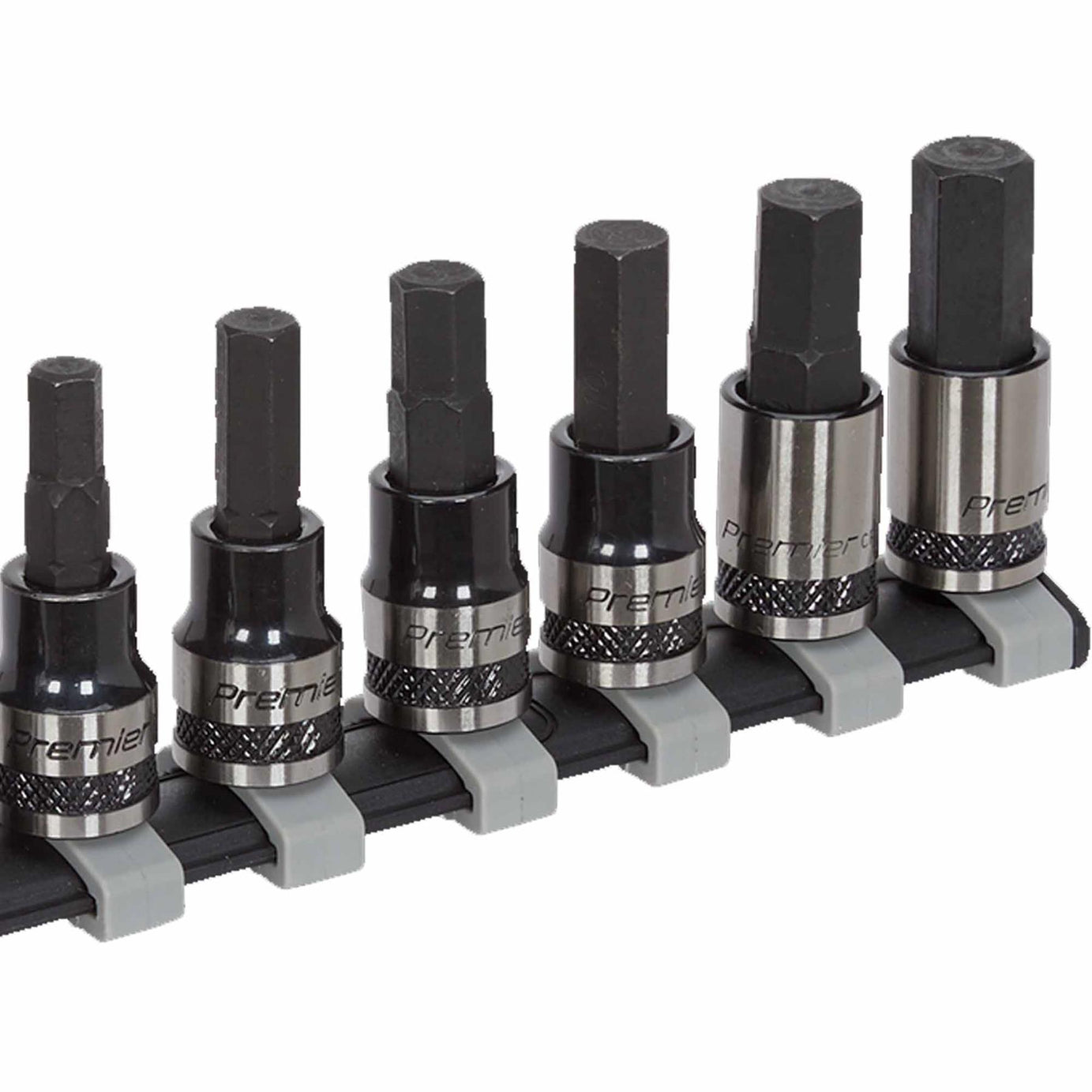 Sealey Hex Key Socket Bit Set 9pc 3/8"Sq Drive Metric Black