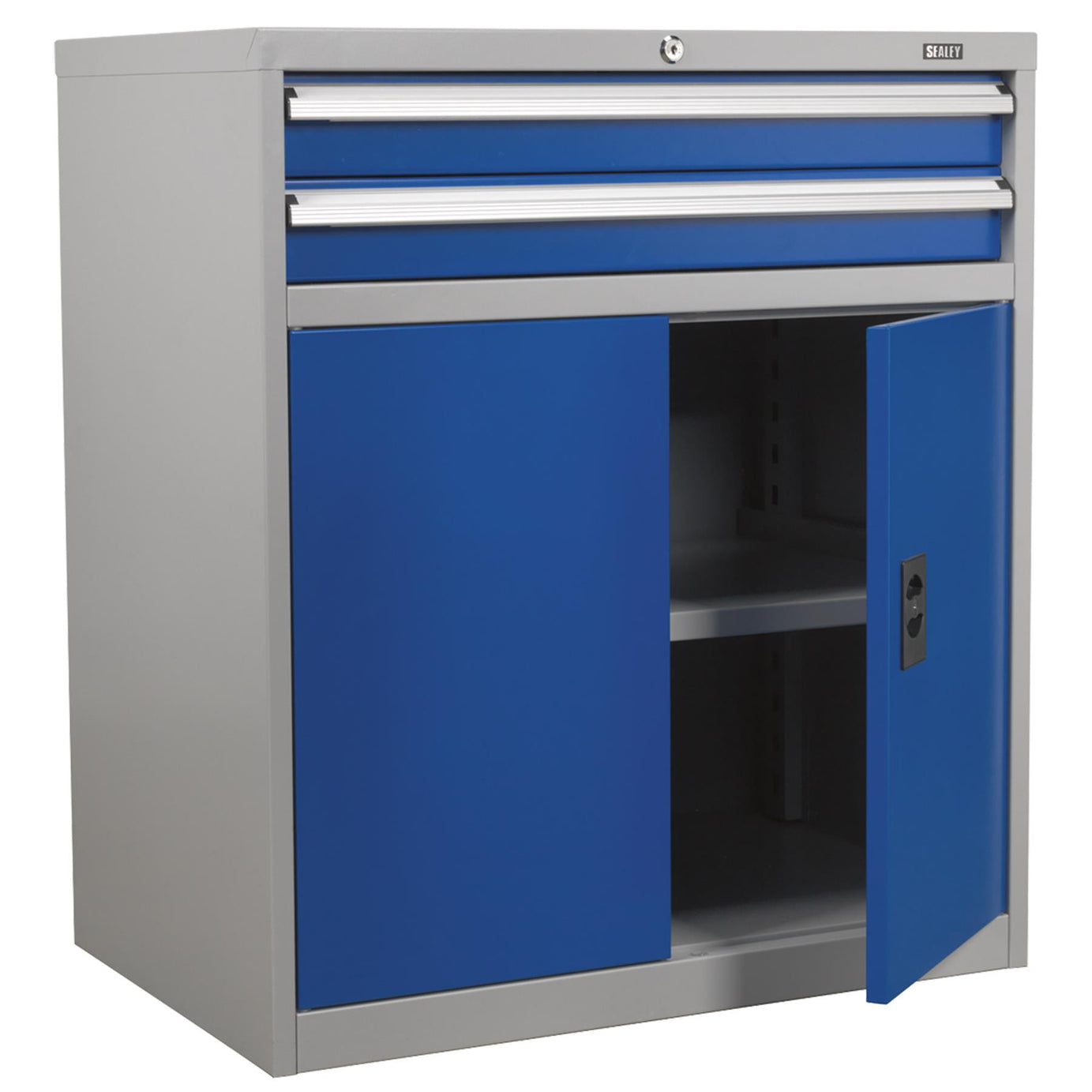Sealey Industrial Cabinet 2 Drawer & 1 Shelf Double Locker