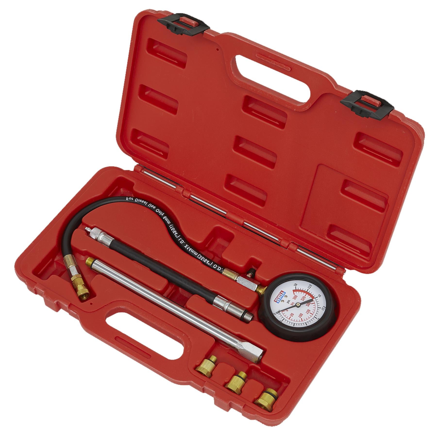 Petrol Engine Compression Tester Deluxe Kit 6pc  VSE300D Sealey