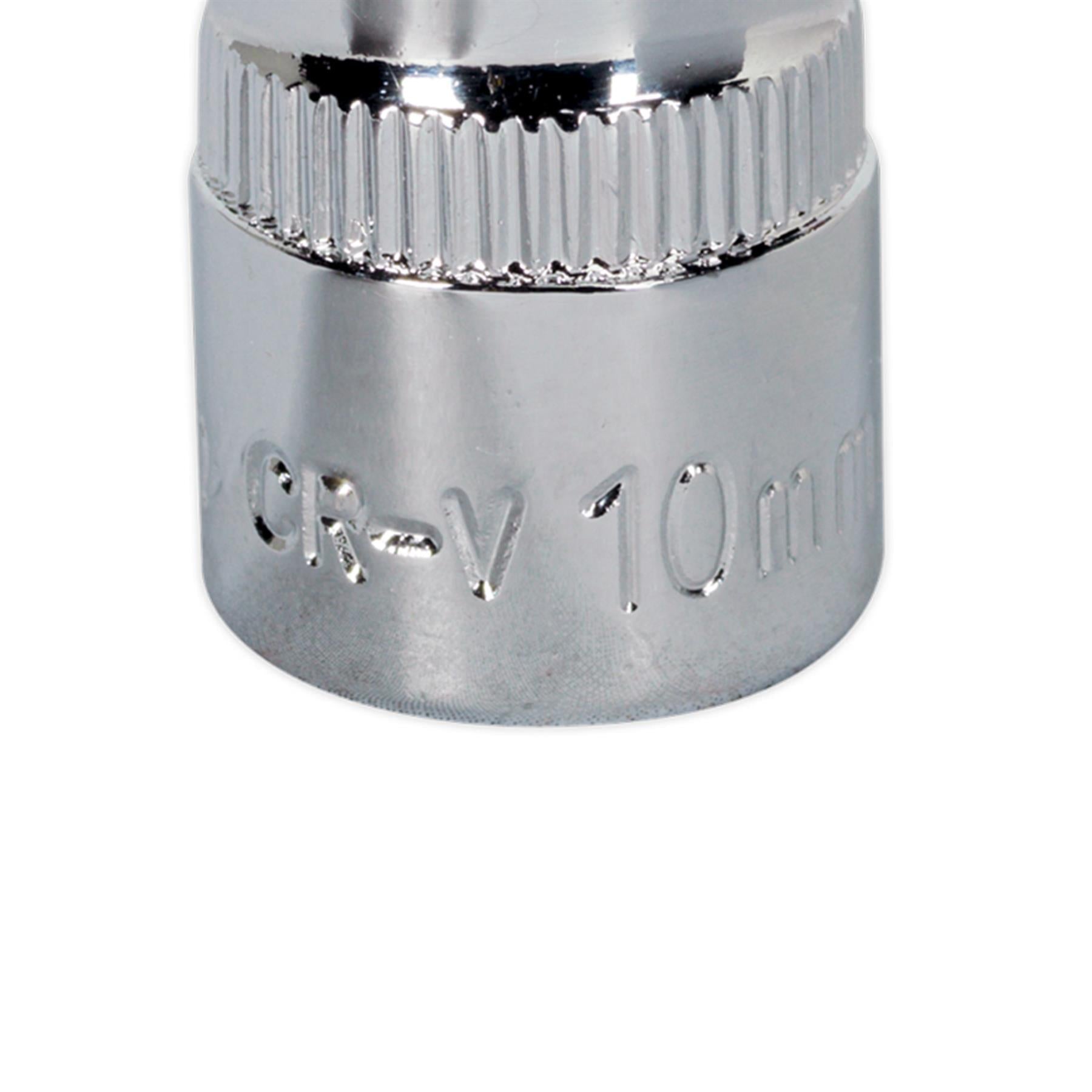 Sealey WallDrive® Socket 10mm 3/8"Sq Drive Fully Polished