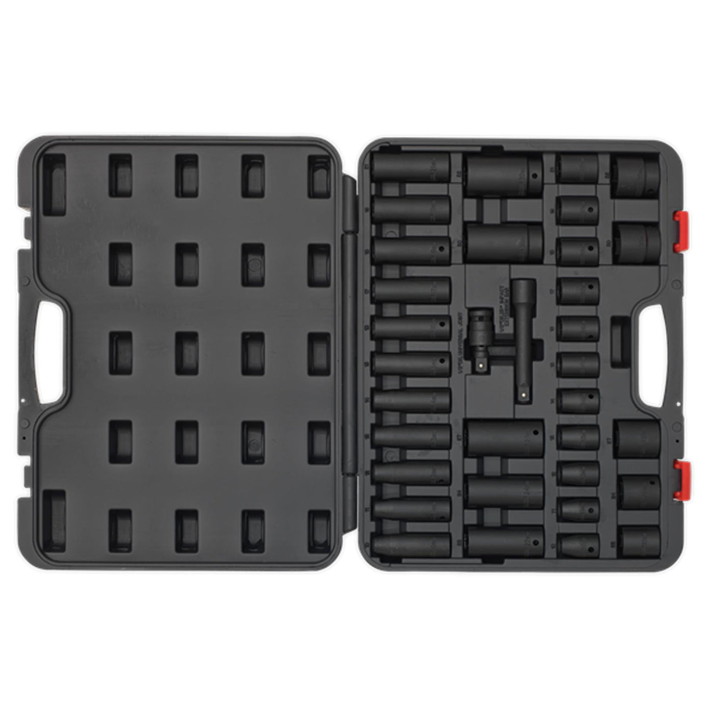 Sealey Impact Socket Set 34pc 1/2"Sq Drive Metric