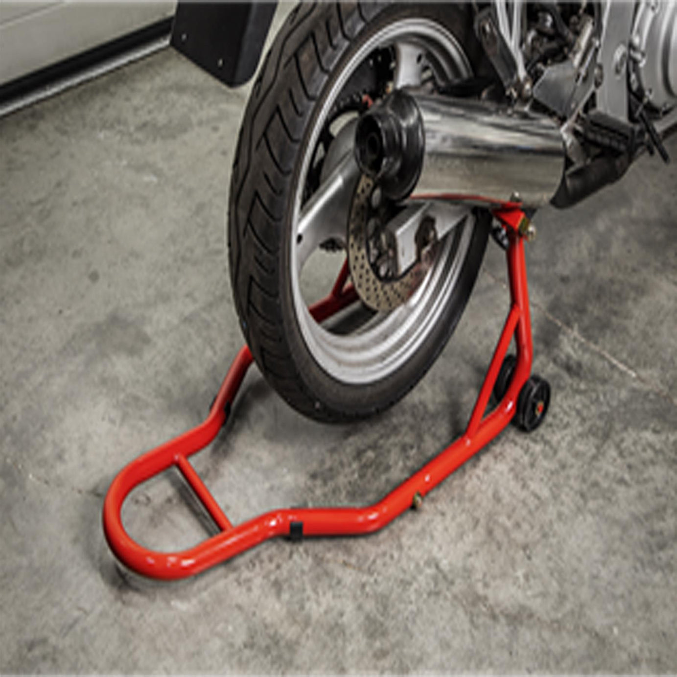 Universal Rear Paddock Stand with Rubber Supports