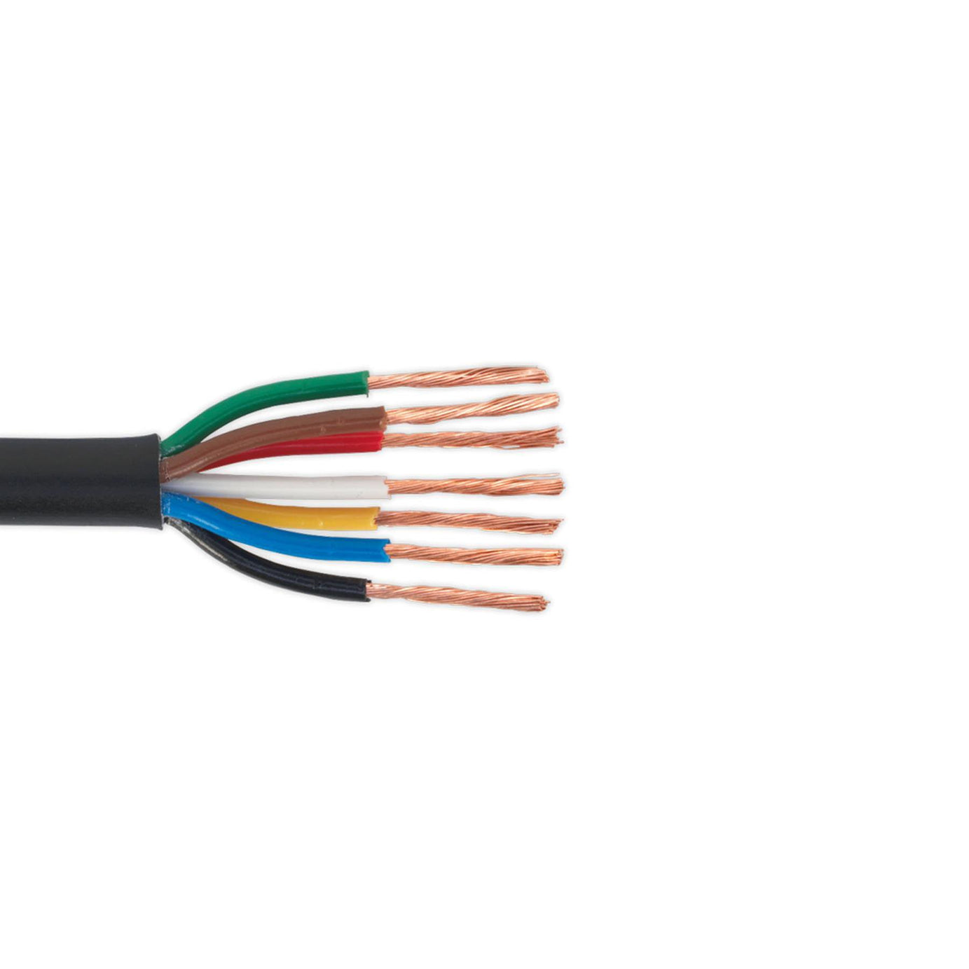 Sealey Automotive Cable Seven Core Thin Wall 7 x 0.75mm² 24/0.20mm 30m Black