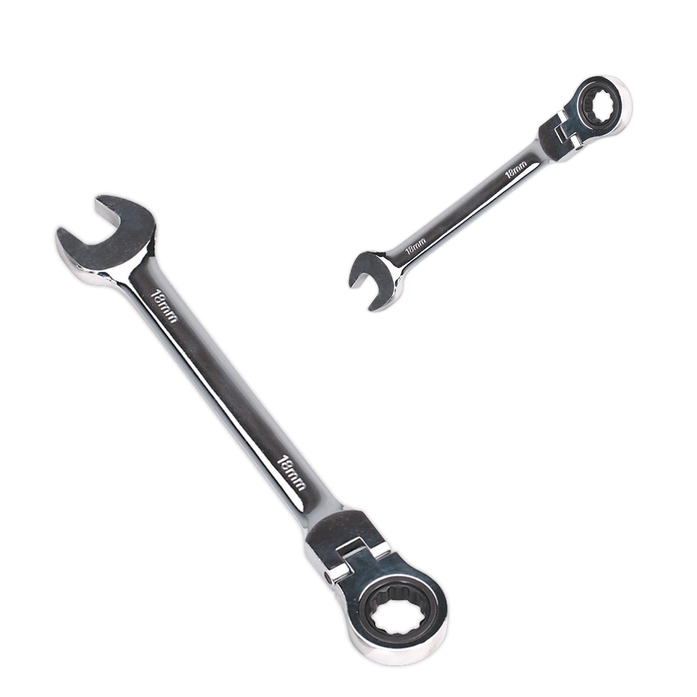 Sealey Flexi-Head Ratchet Combination Spanner 18mm
