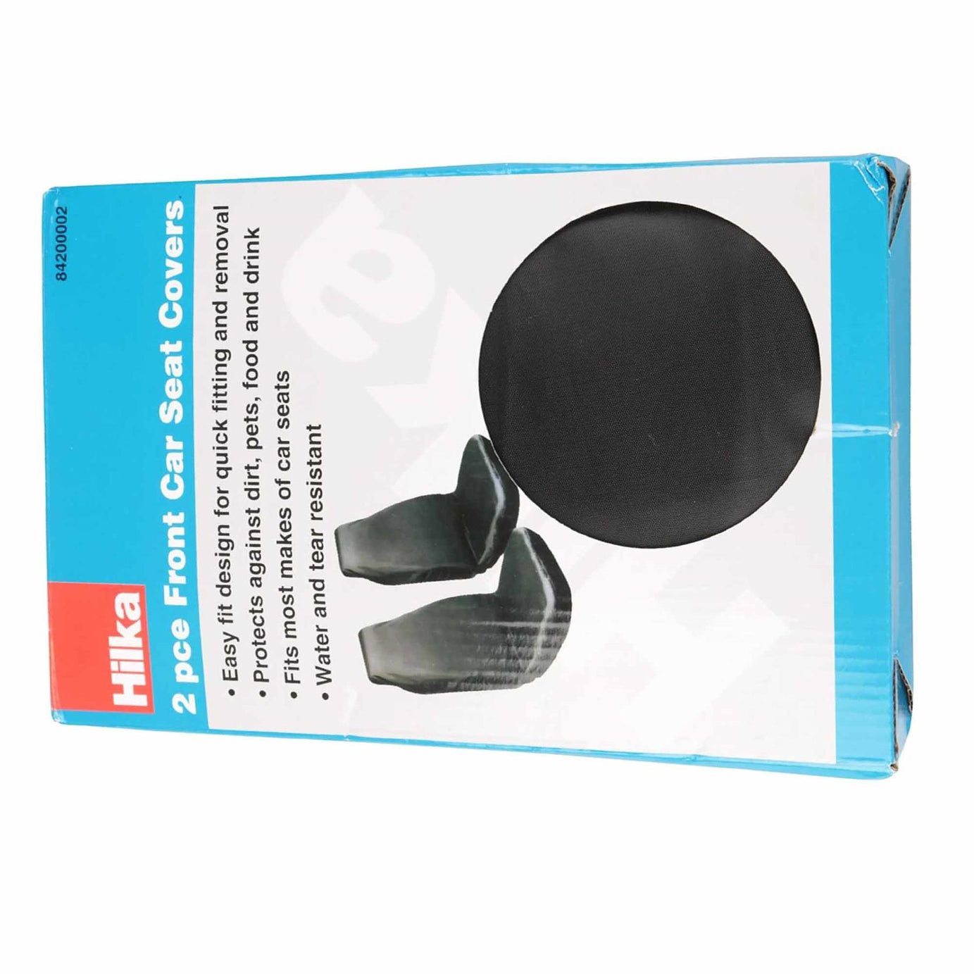 BLACK Car Seat Covers UNIVERSAL Protectors PAIR x 2 Water Proof FRONT