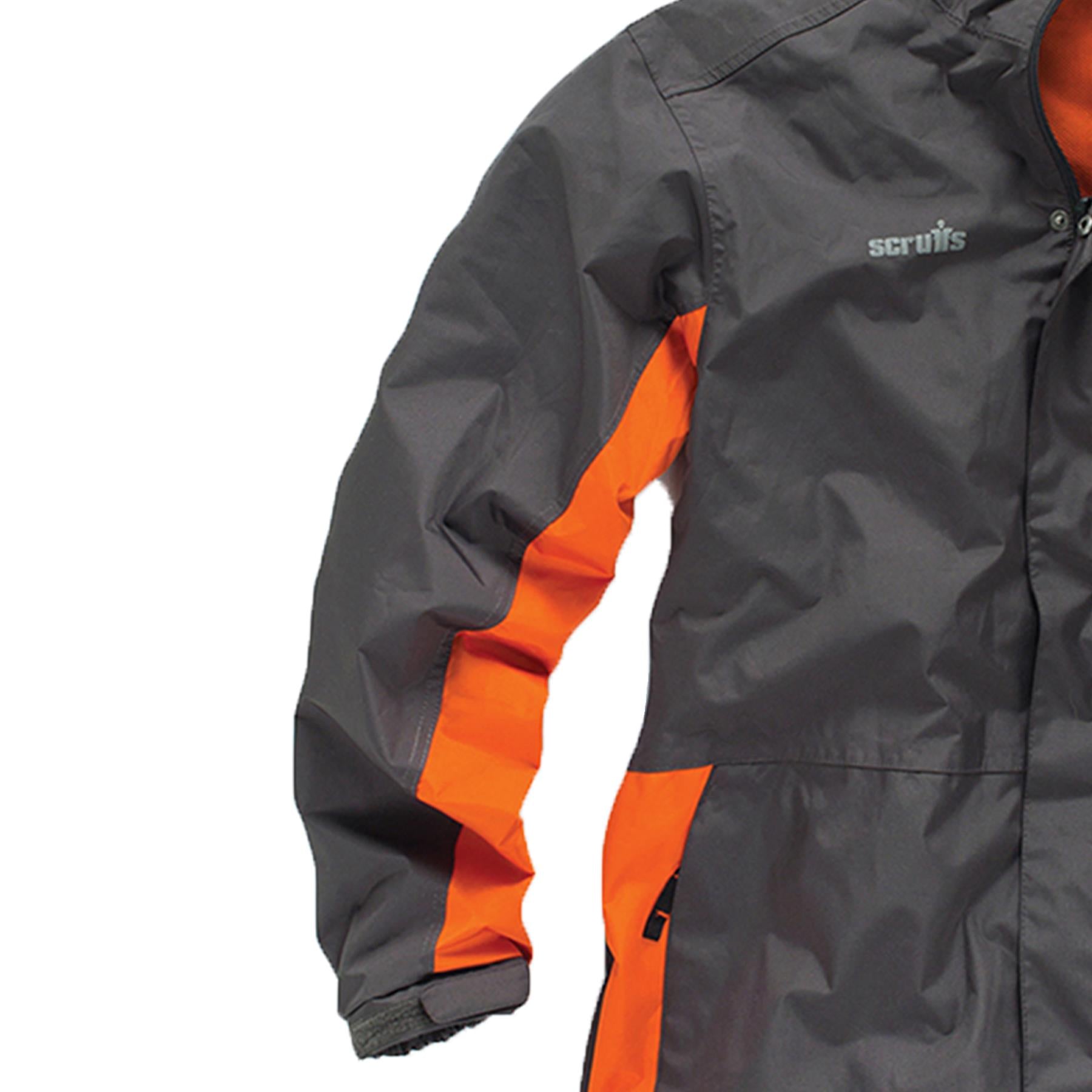 Worker Jacket All Weather Waterproof Jacket Hardwearing Nylon Fabric Charcoal M