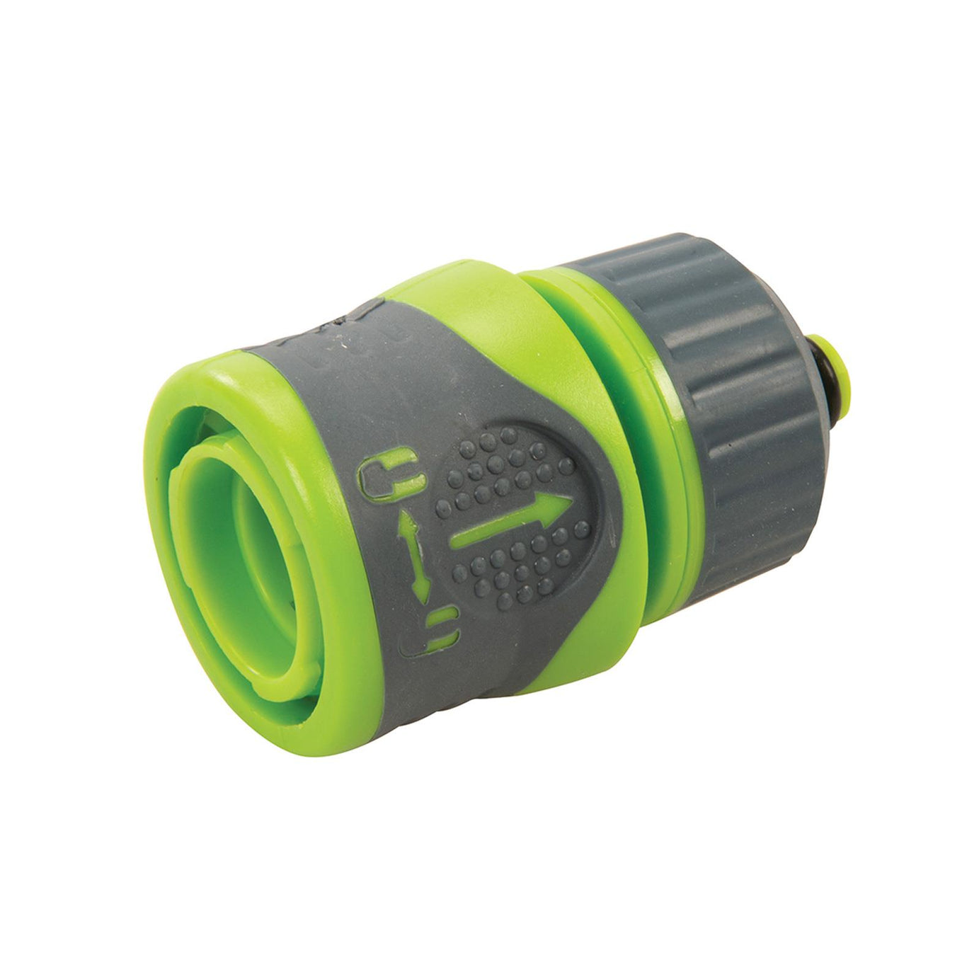 Female Soft-Grip Water Stop Hose Quick Connector - 1/2" High Quality Abs Plastic