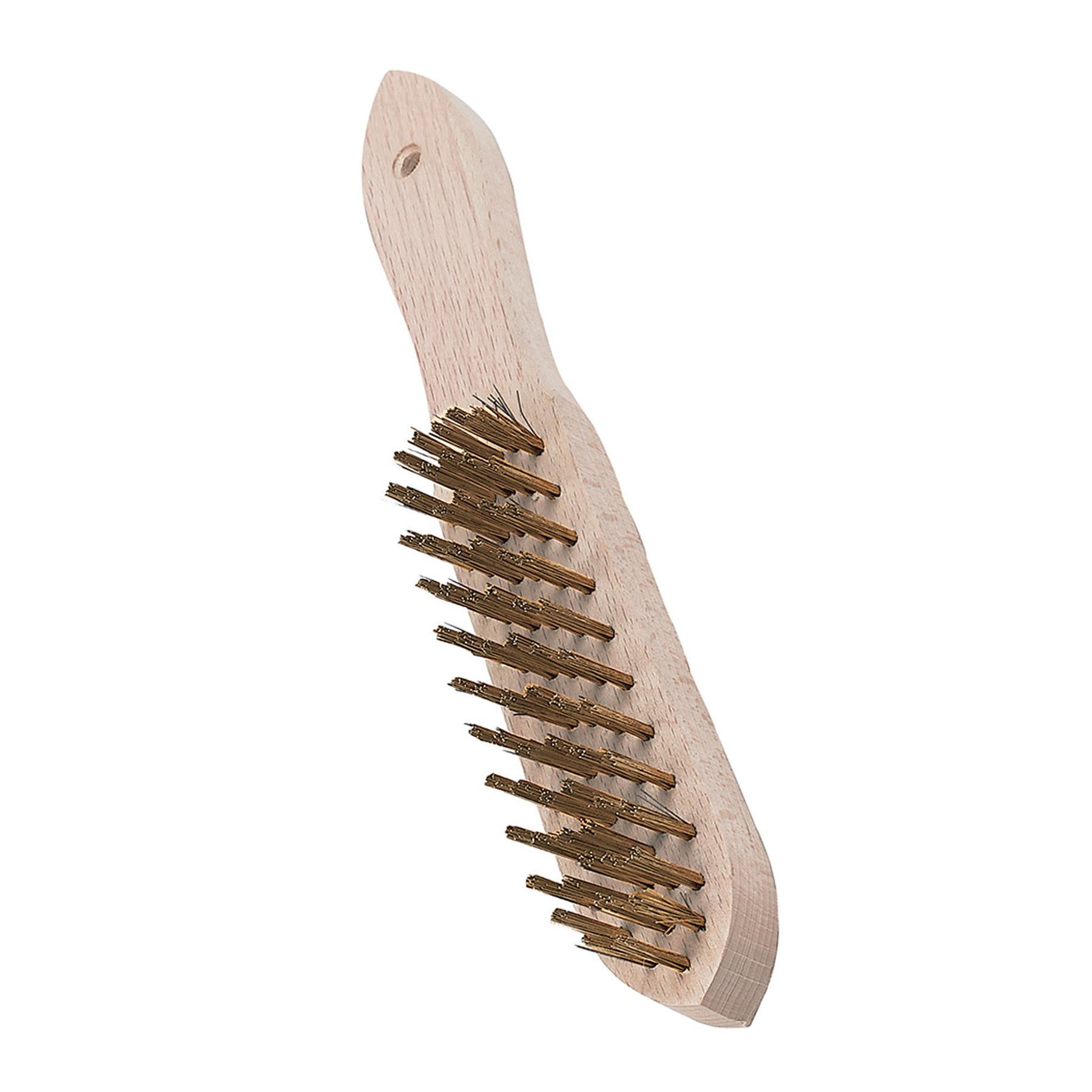 Brassed Wire Brush 4 Row Removing Rust Scale Surface Preparation Cleaning Garage