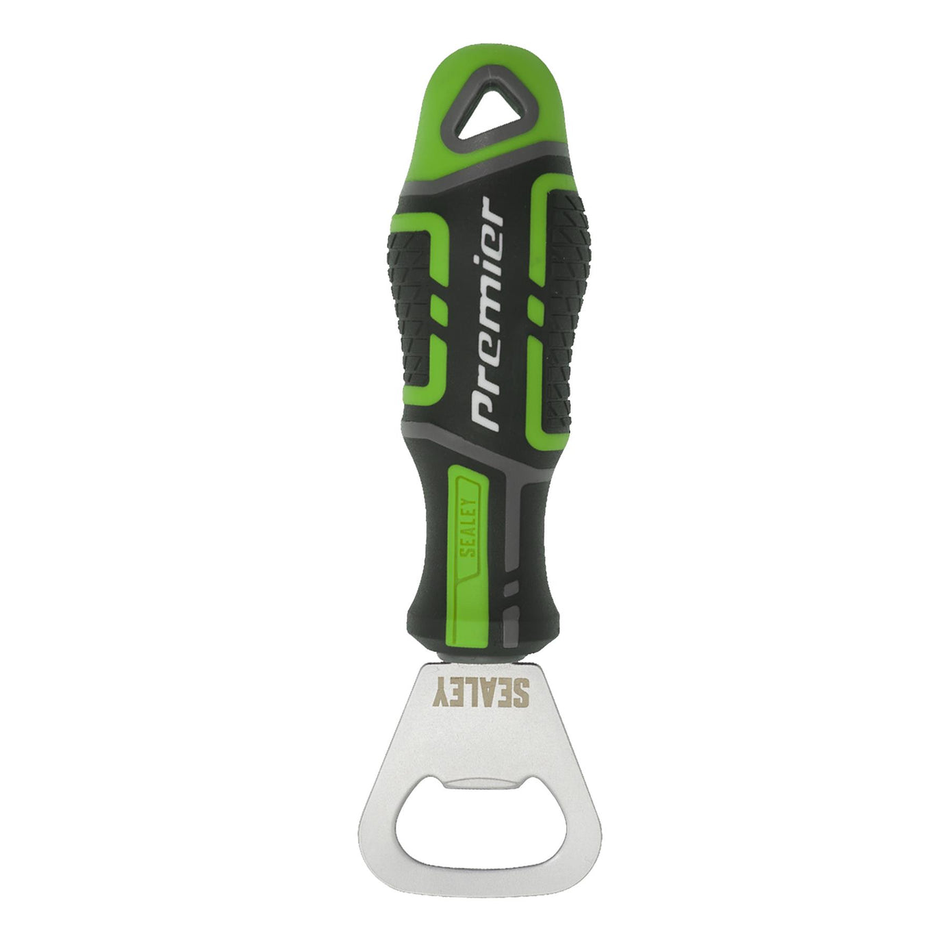 Sealey Bottle Opener Whine Beer Drinks Opener Soft Grip Handle Green GripMAX