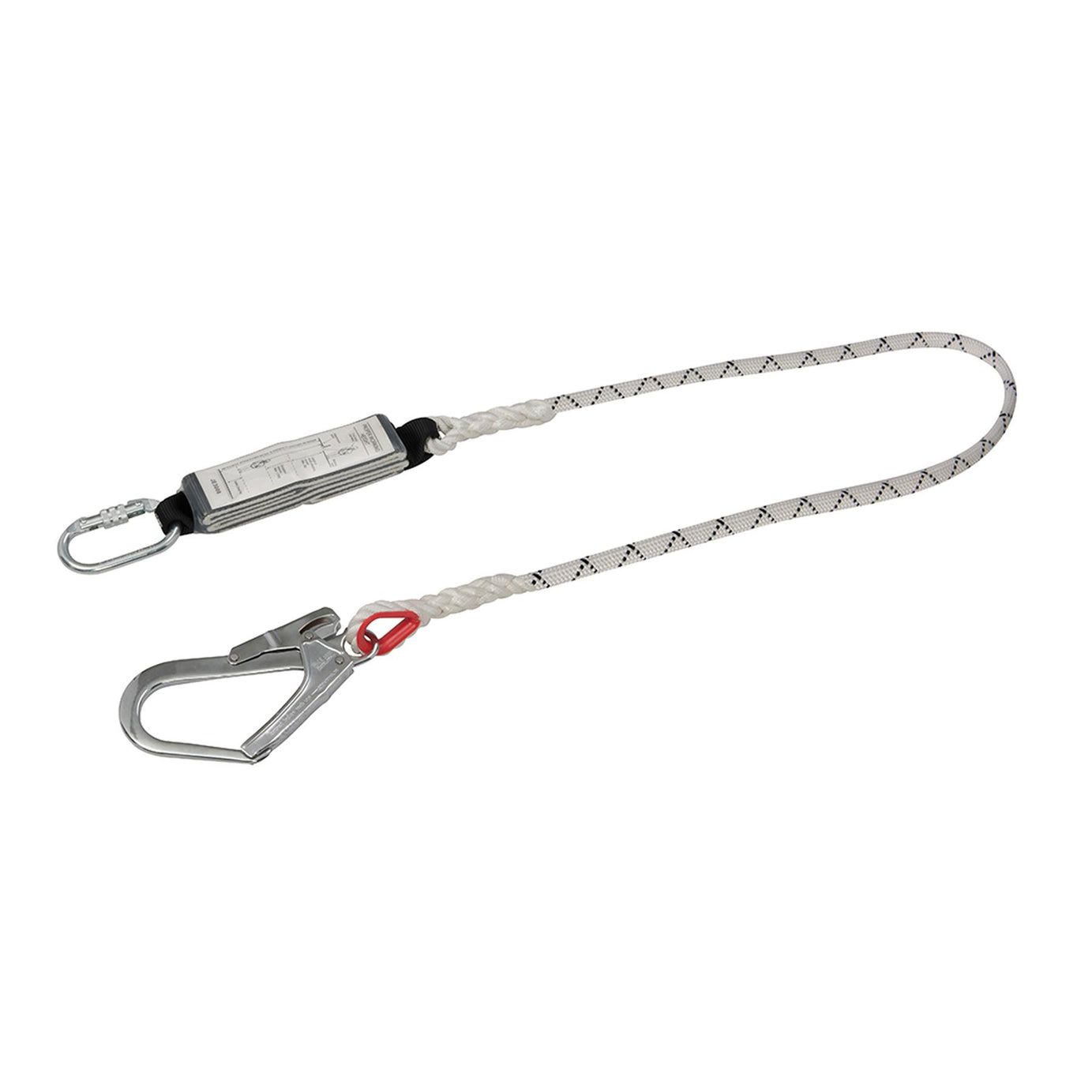 Energy Absorbing Lanyard 1.5M Forged Alloy Steel Hook Karabiner & Polyester Rope