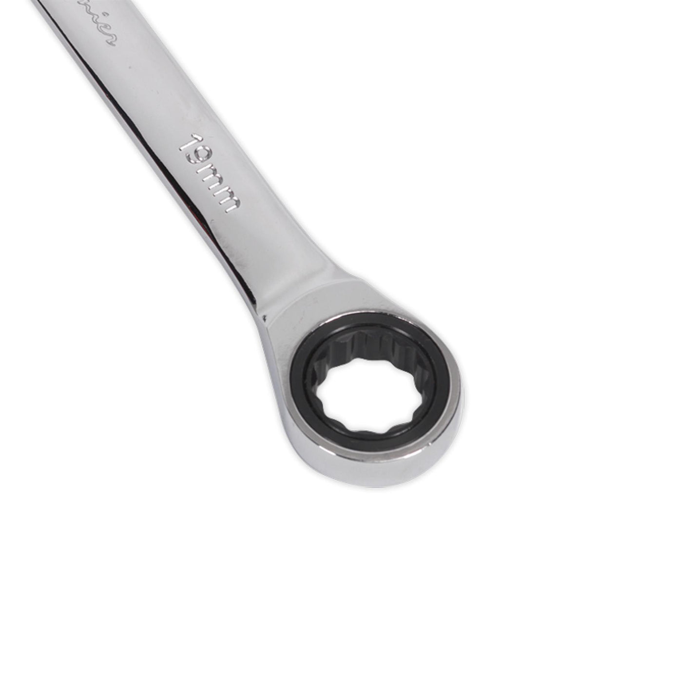 Sealey Ratchet Combination Spanner 19mm Chrome Vanadium Steel