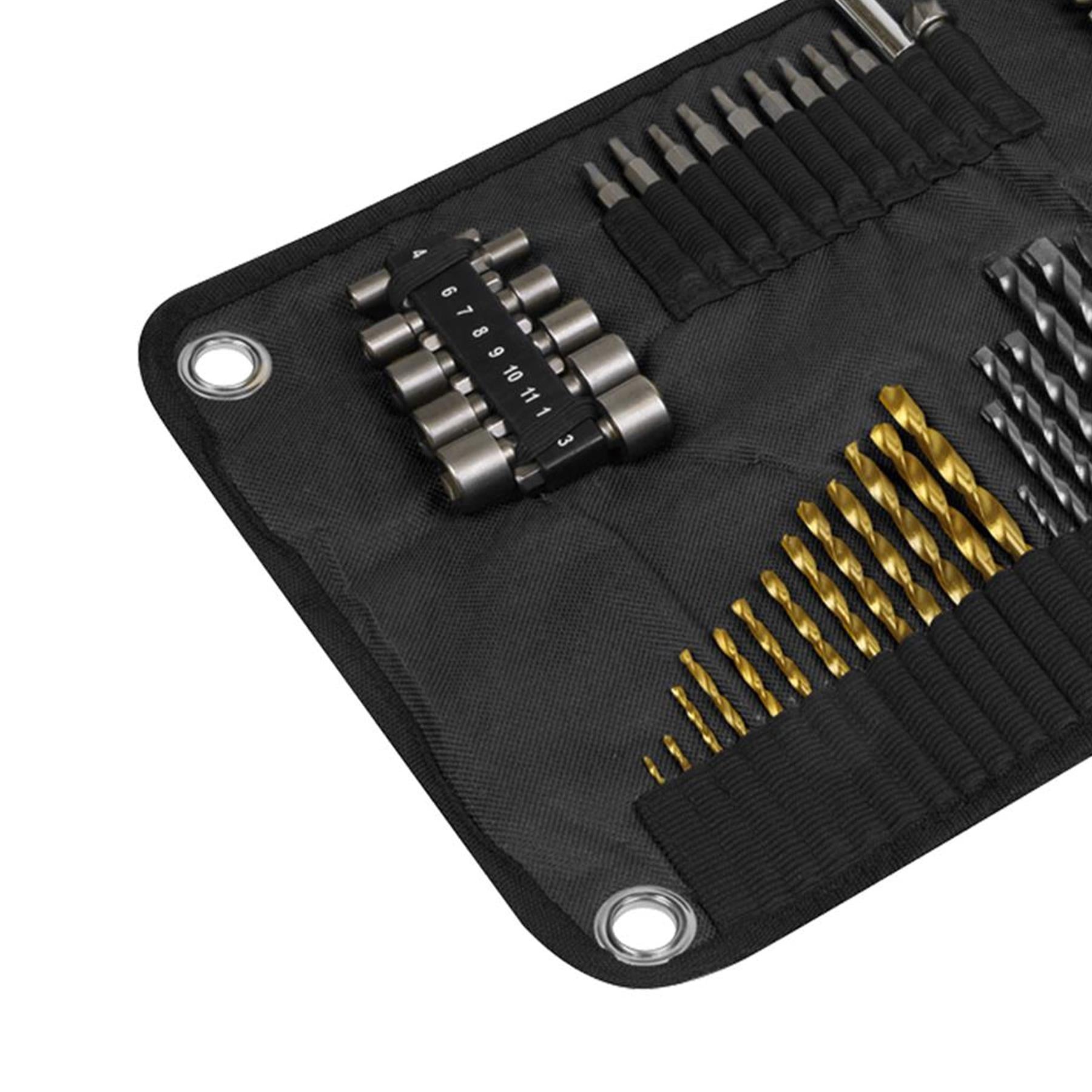 Sealey 98pc Drill & Bit Accessory Set Wood/Masonry/Metal Range of 25 & 50mm bits