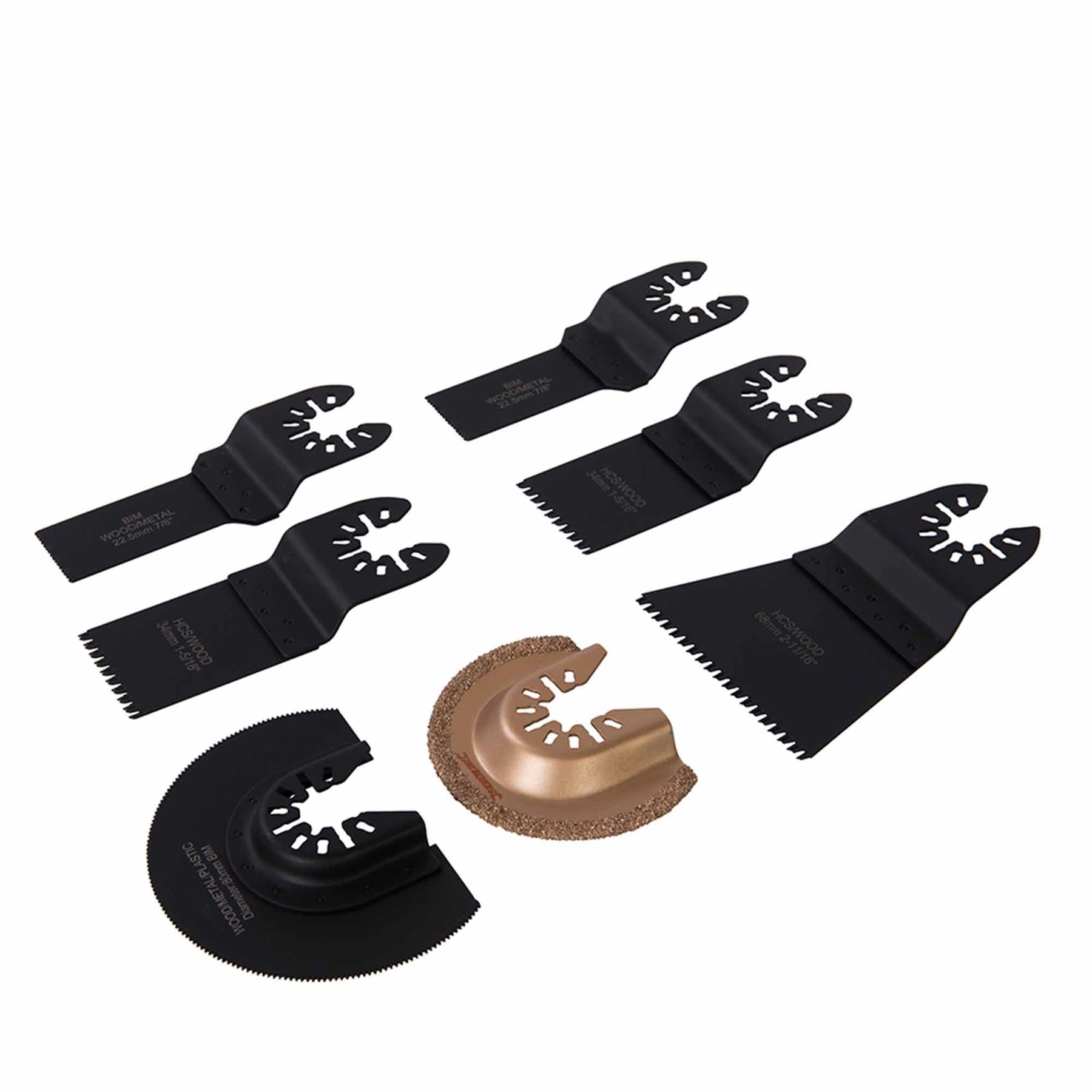 Cutting Set 7 Piece Multi Tool Oscillator Bi Metal Carbide Brand New Quality