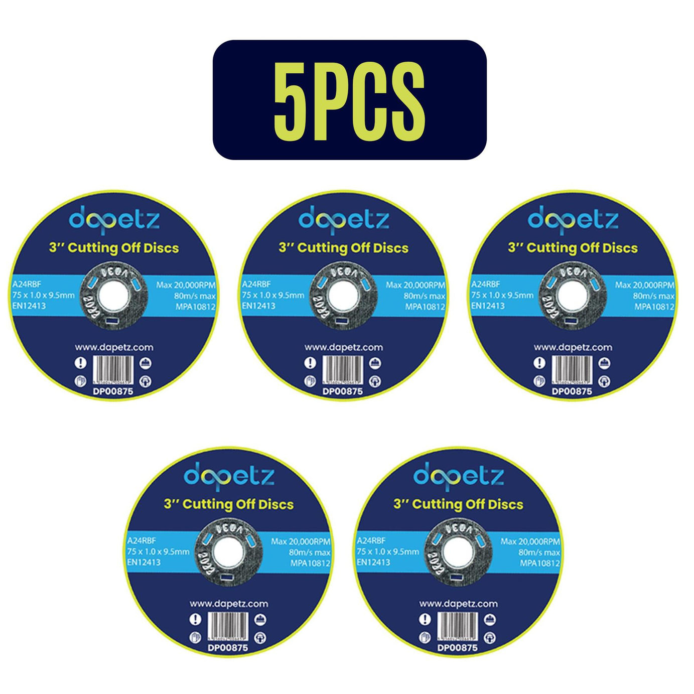 75mm ULTRA THIN METAL CUTTING BLADE DISC STEEL & STAINLESS ANGLE 5Pcs