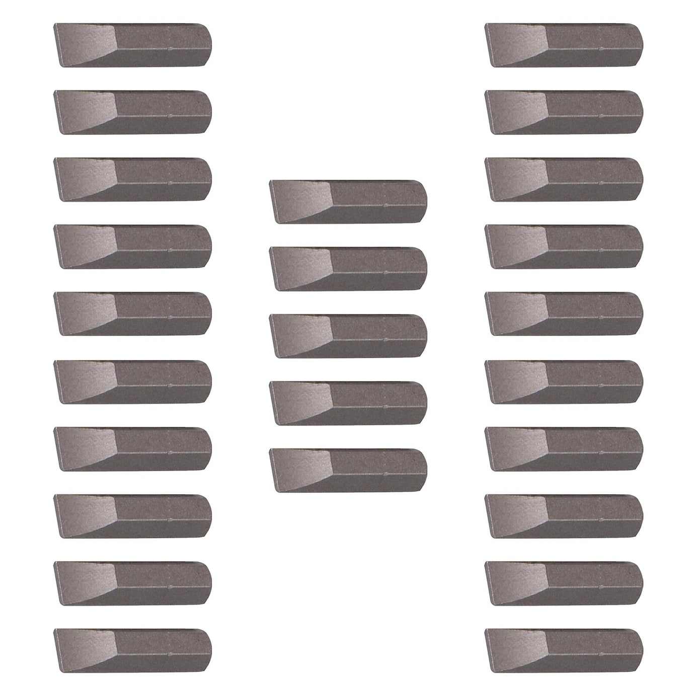 Slotted Screwdriver Bits 7mm CRV Chrome Vanadium Steel 1/4" Hex Drive 25Pcs