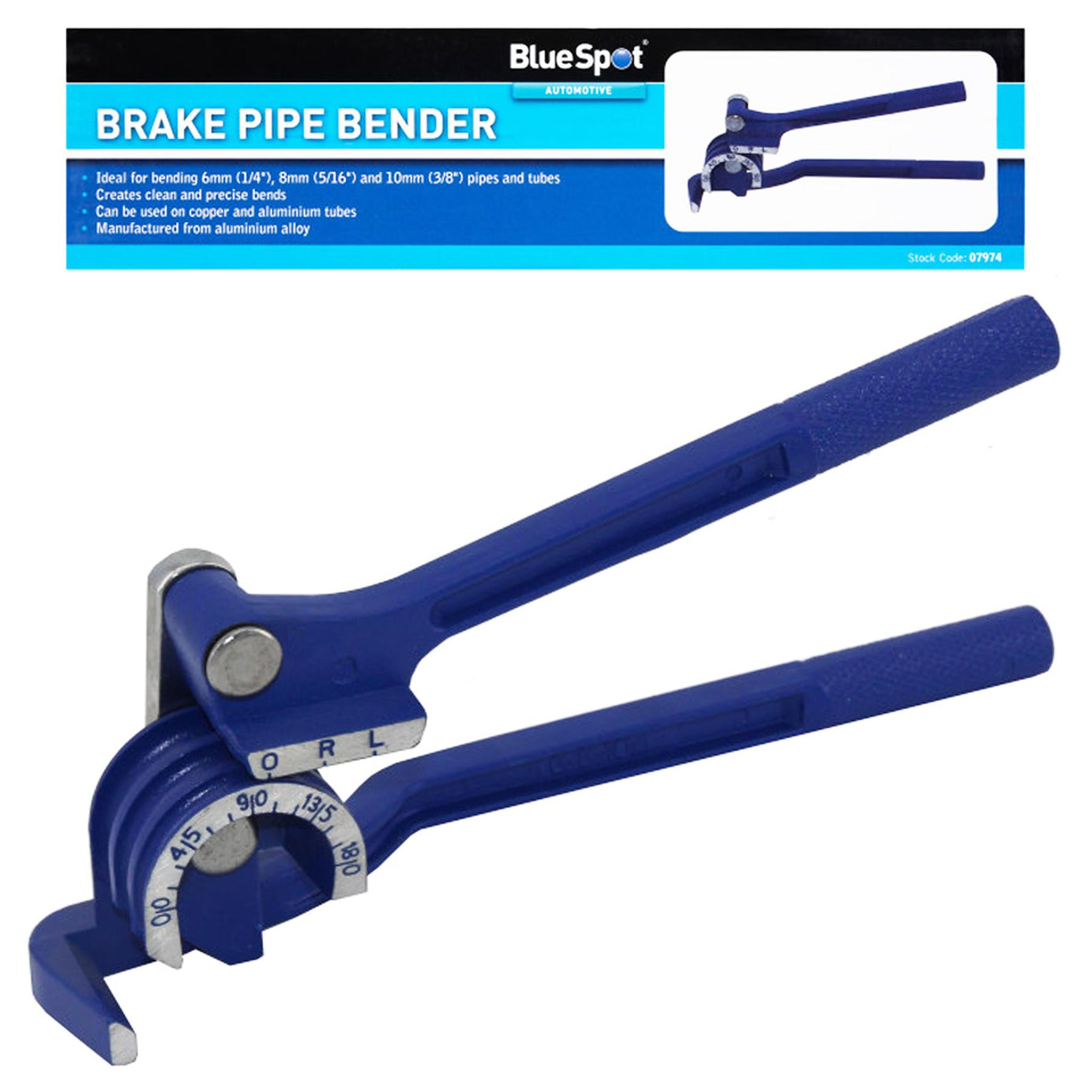 BlueSpot Manual Pipe Bender 180°Tube Bending Tool Brake 6mm 8mm 10mm Copper HD