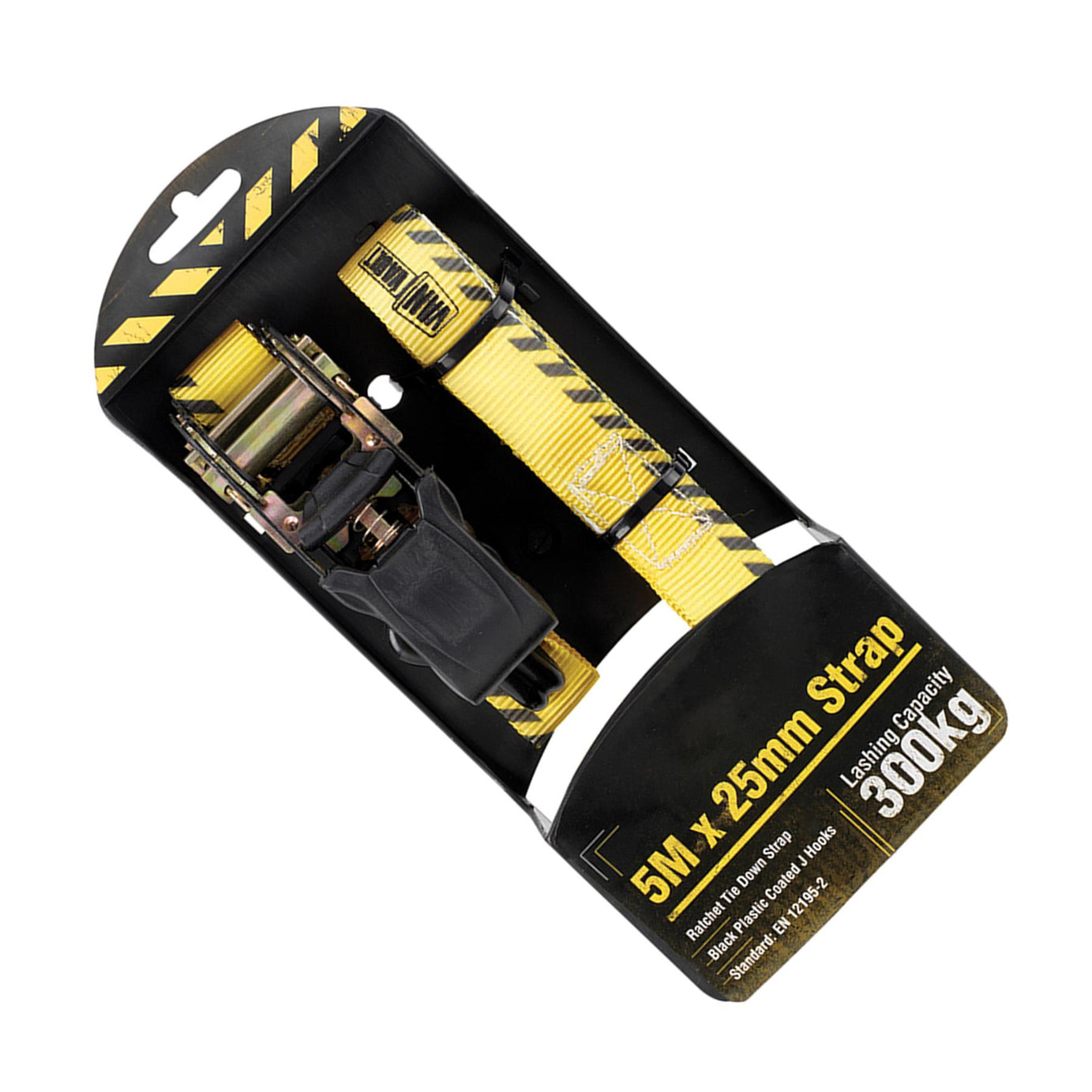 Van Vault Ratchet Strap 5m x 25mm Black Metal Clasp
