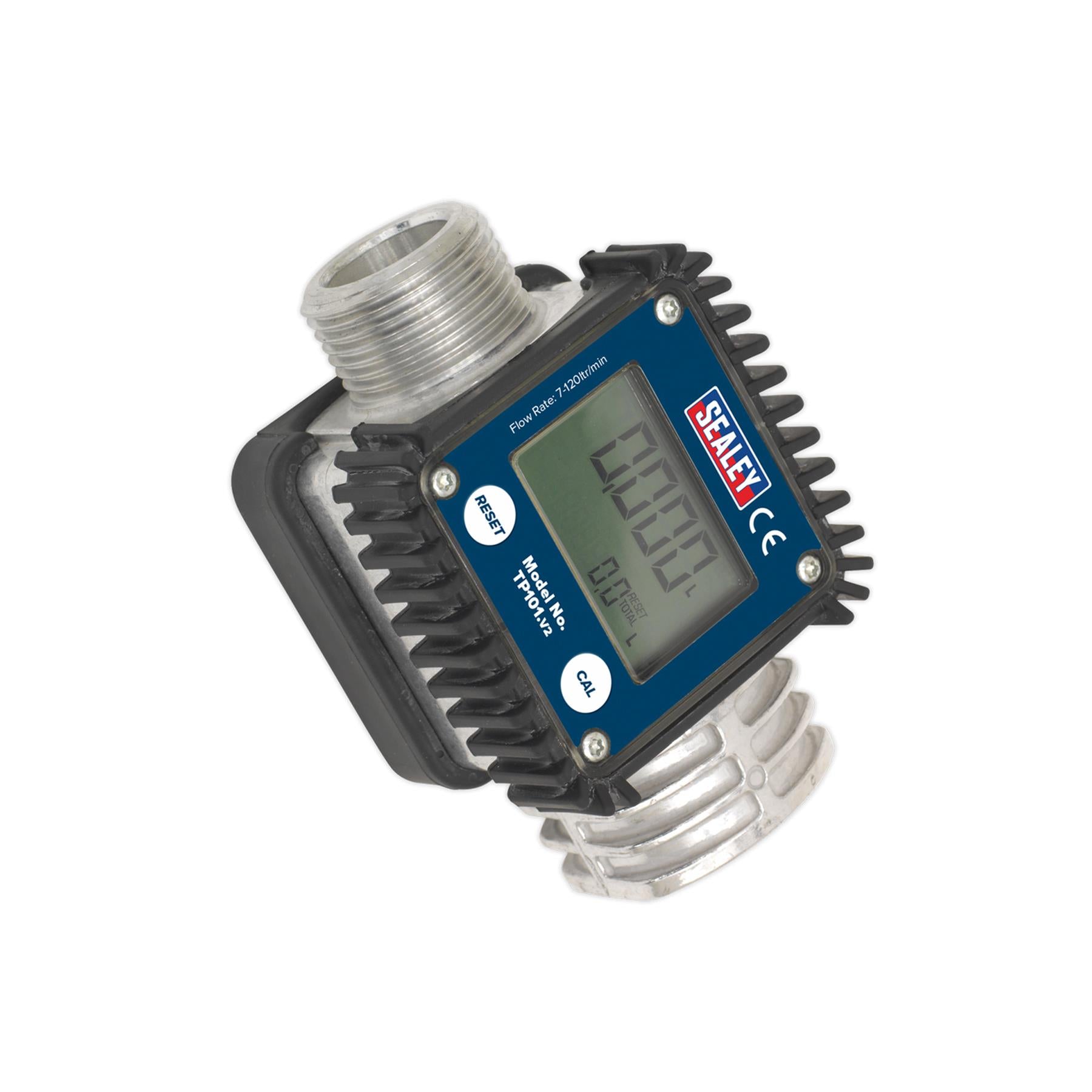 Sealey Digital Diesel & Fluid Flow Meter 28mm High LCD Display