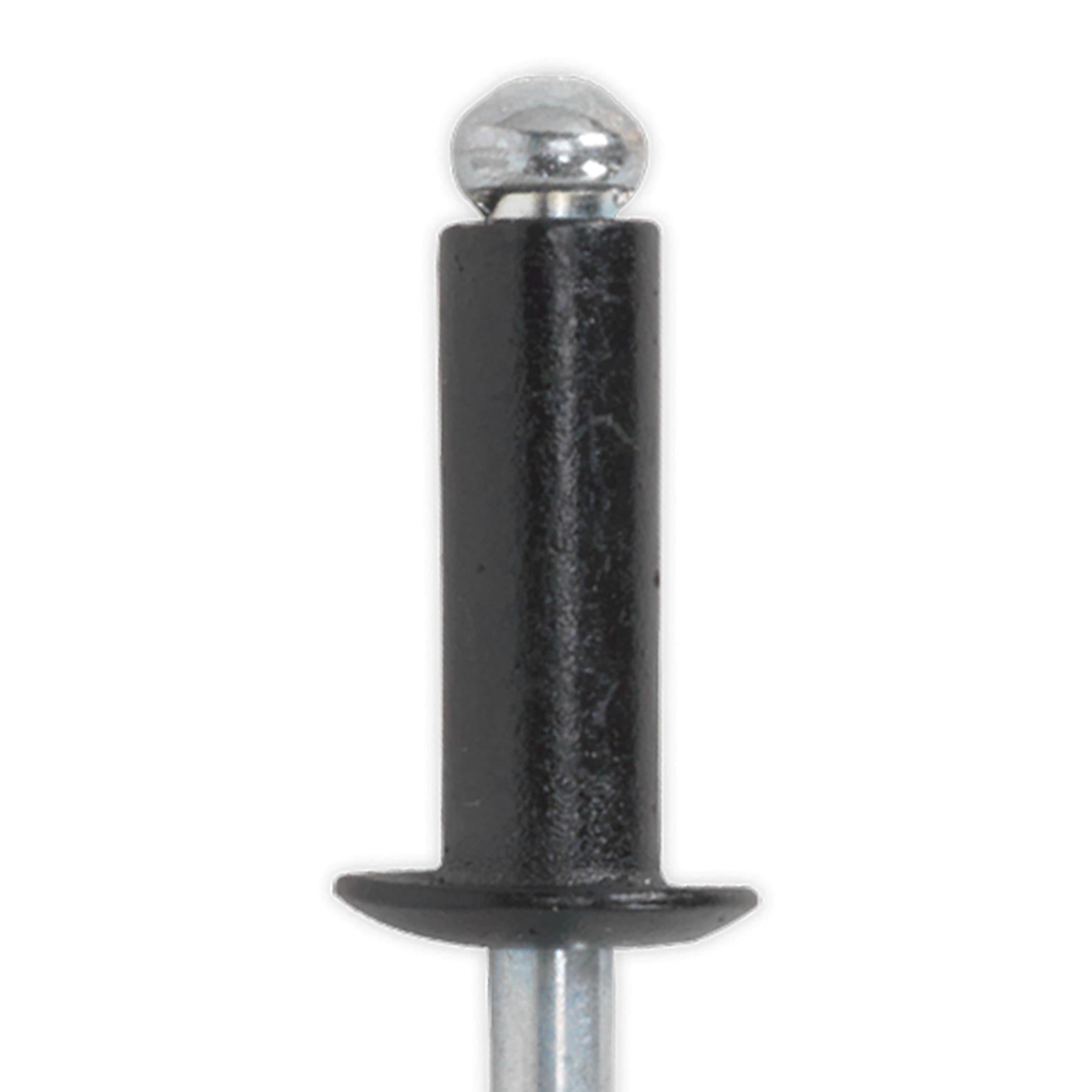 Sealey Aluminium Rivet Black Standard Flange 3.2 x 8mm Pack of 200