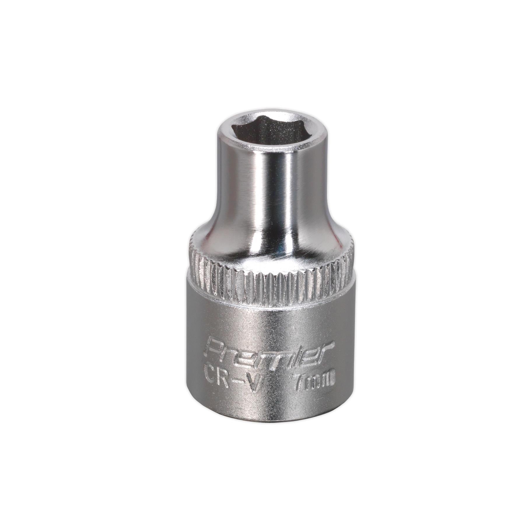 Sealey WallDrive Socket 7mm 3/8"Sq Drive Chrome Vanadium Steel
