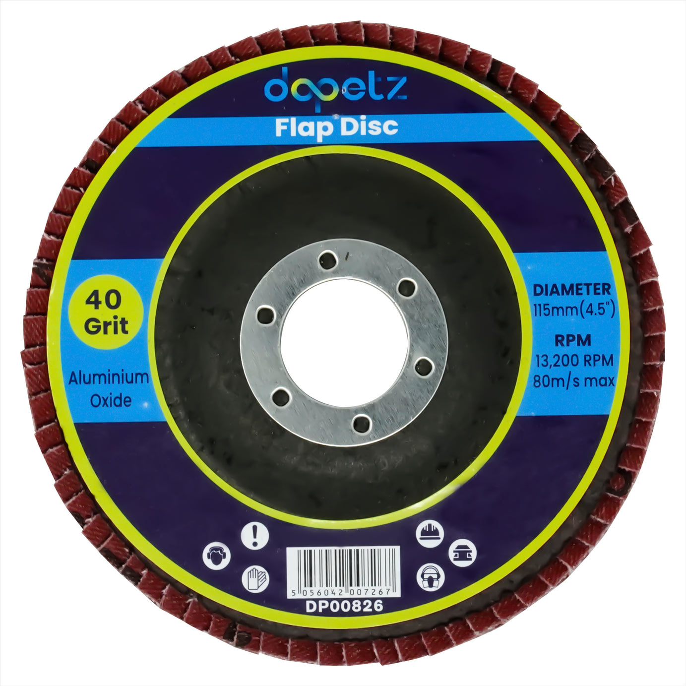 20-Piece 115mm Flap Grinding Sanding Discs, 40 Grit, Angle Wheel Aluminium Oxide