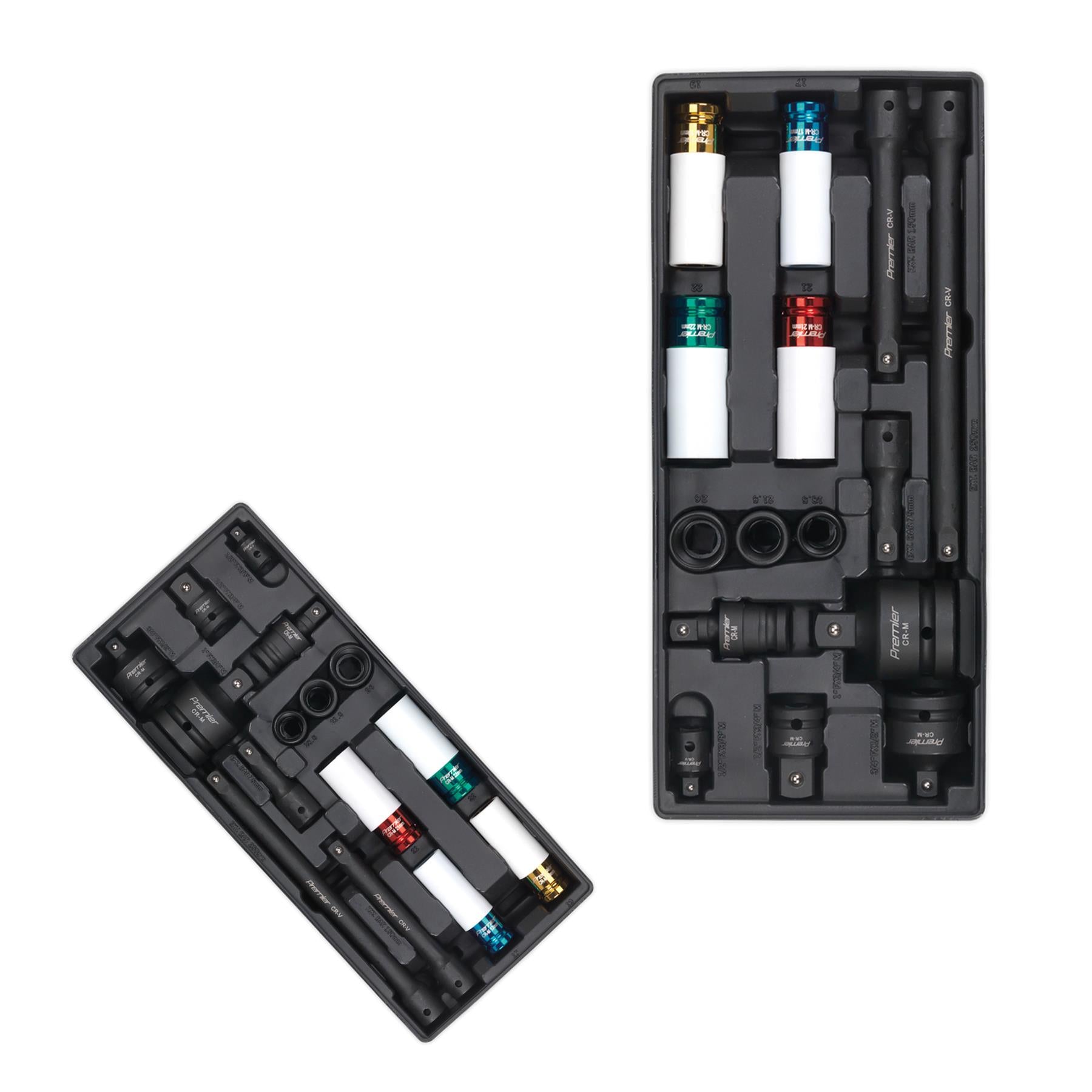 Sealey Tool Tray with Impact Socket & Adaptor Set 15pc Metric